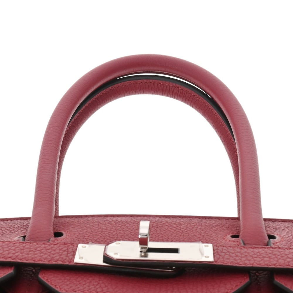 HERMES Hermes Birkin 30 Rouge Grena Palladium Metal Fittings A Engraved (around 2017) Ladies Togo Handbag