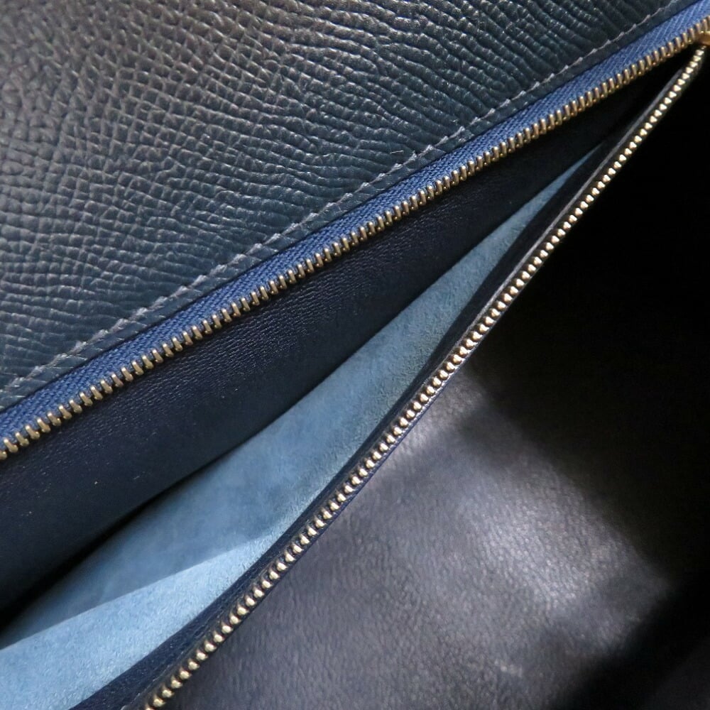 Hermes Kelly 32 Outer Sewing Kushvel Navy C Engraved Handbag Bag Blue