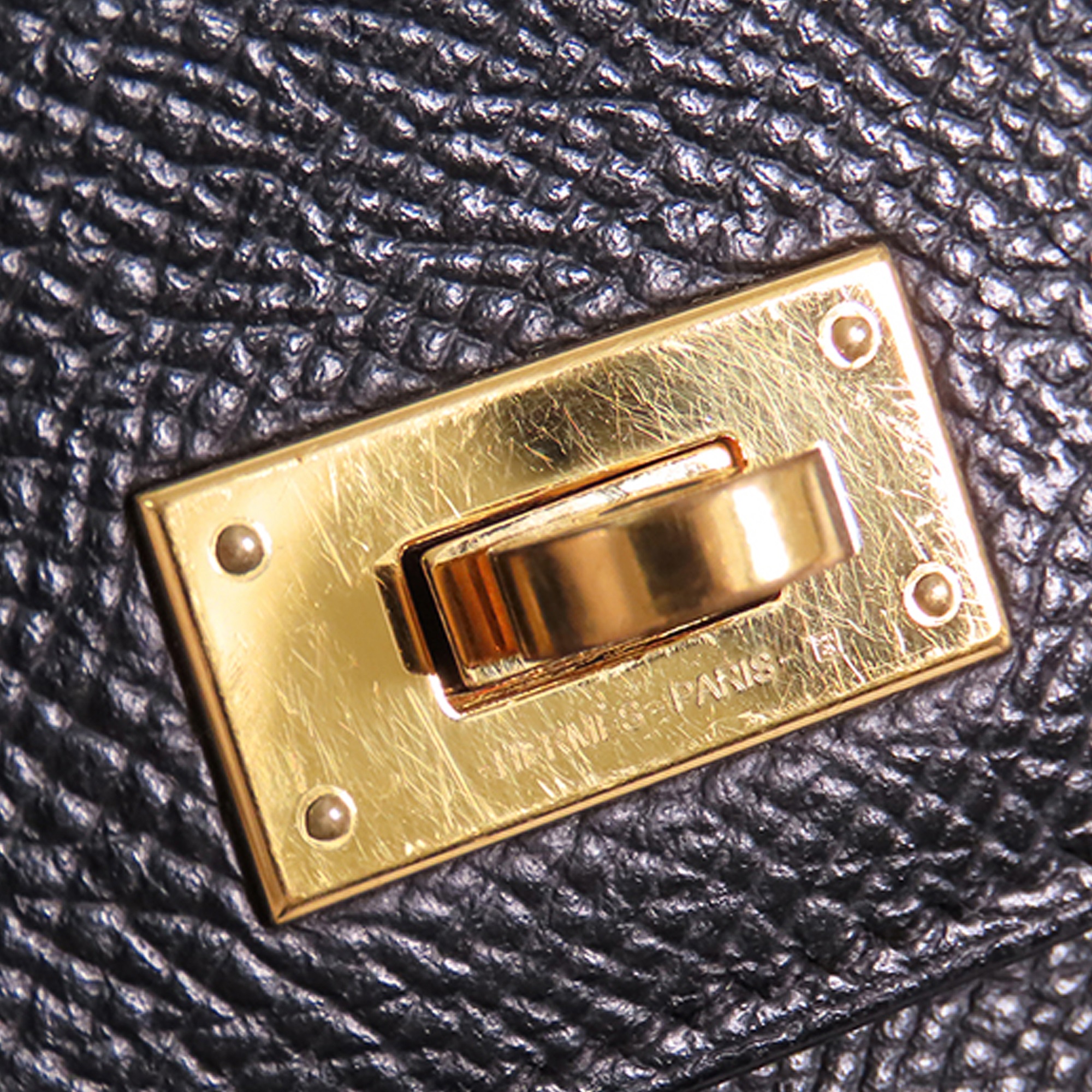 Hermes Black Epsom Kelly Pocket Compact Wallet