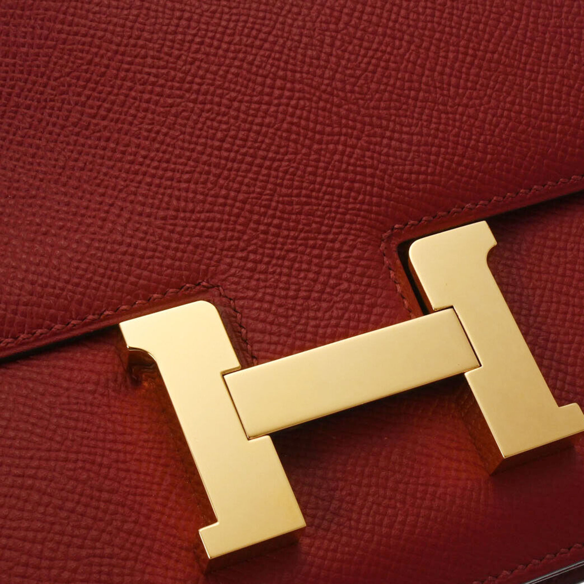 Hermes Red Epsom Leather Constance Mini 18 Shoulder Bag