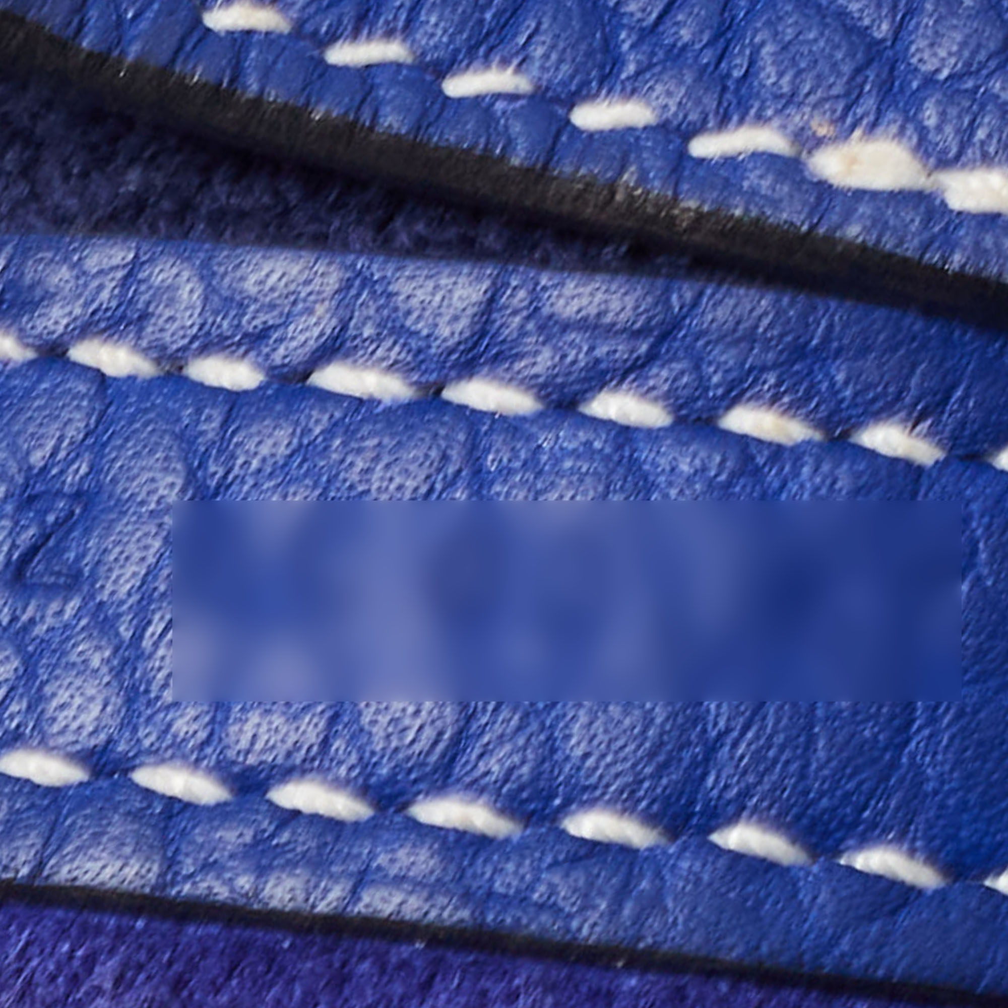 Hermes Bleu Encre/Bleu Electrique Clemence Leather Picotin Lock 18 Bag