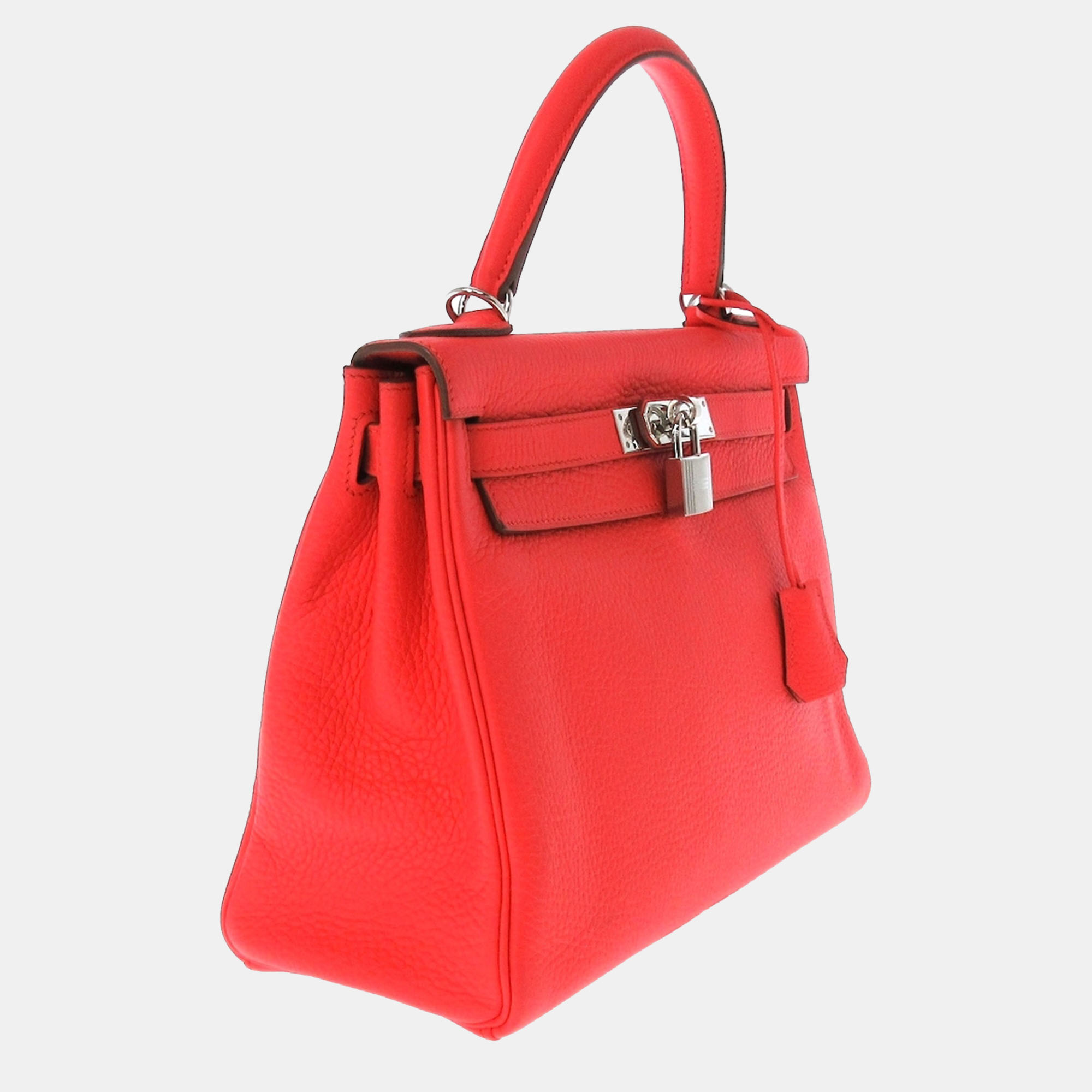 Hermes Red Clemence Leather Palladium Plated Hardware Kelly 28 Tote Bag
Hermes Red Clemence Leather Palladium Plated Hardware Kelly 28 Tote Bag