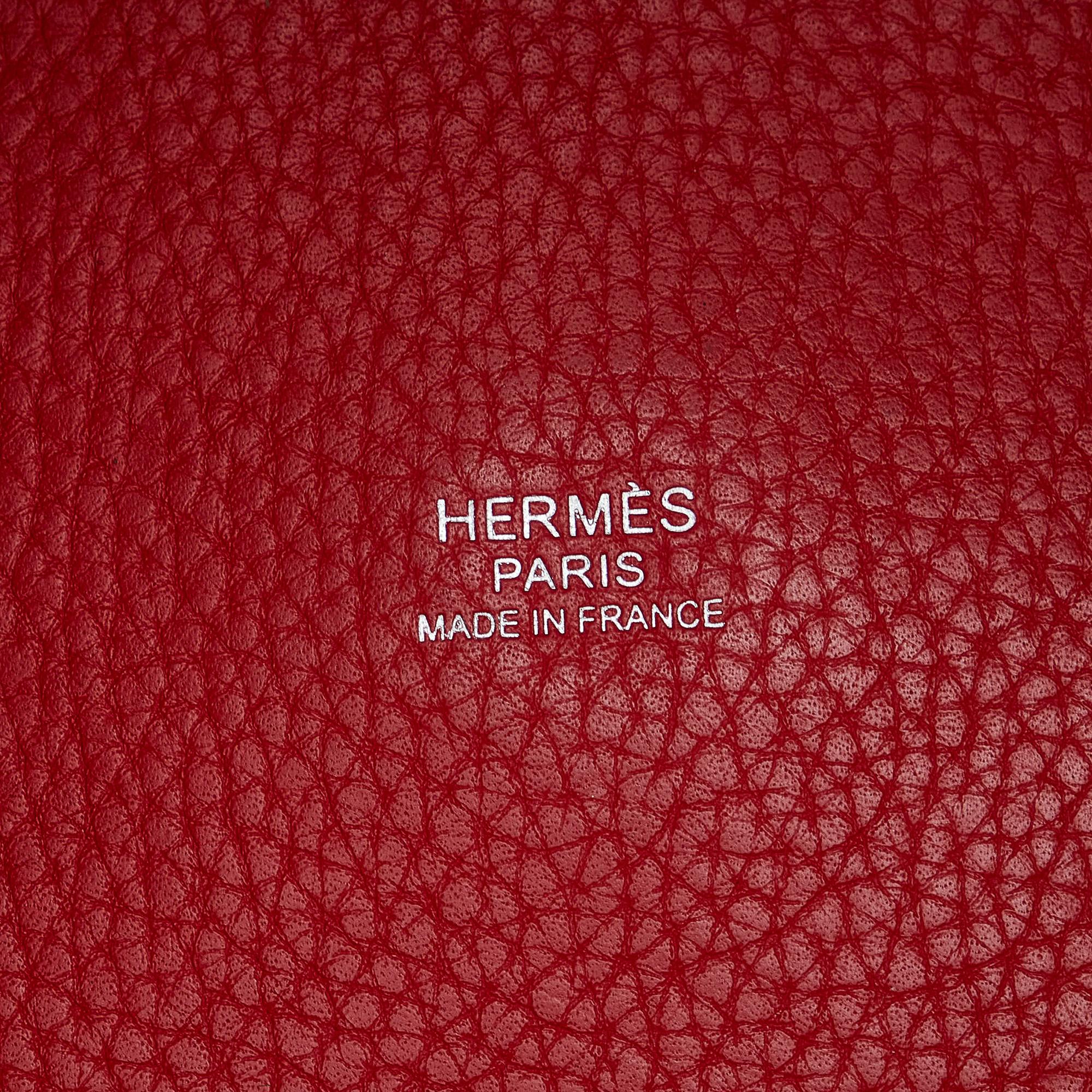 Hermes Red Clemence Picotin GM