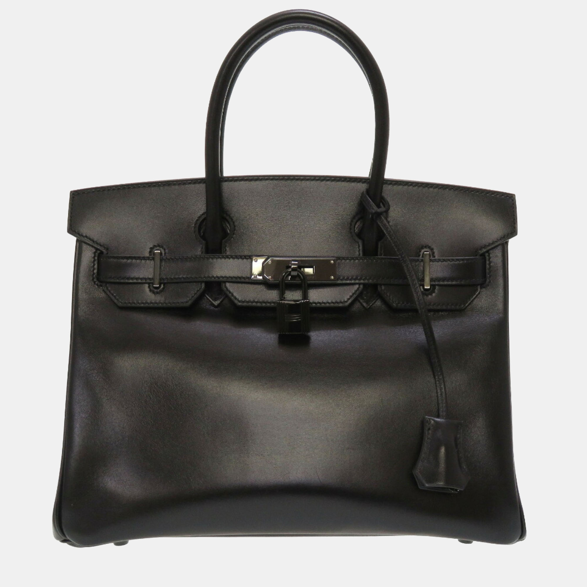 Hermes birkin 30 so black box calf &acirc;&#150;&iexcl;n stamped handbag 0