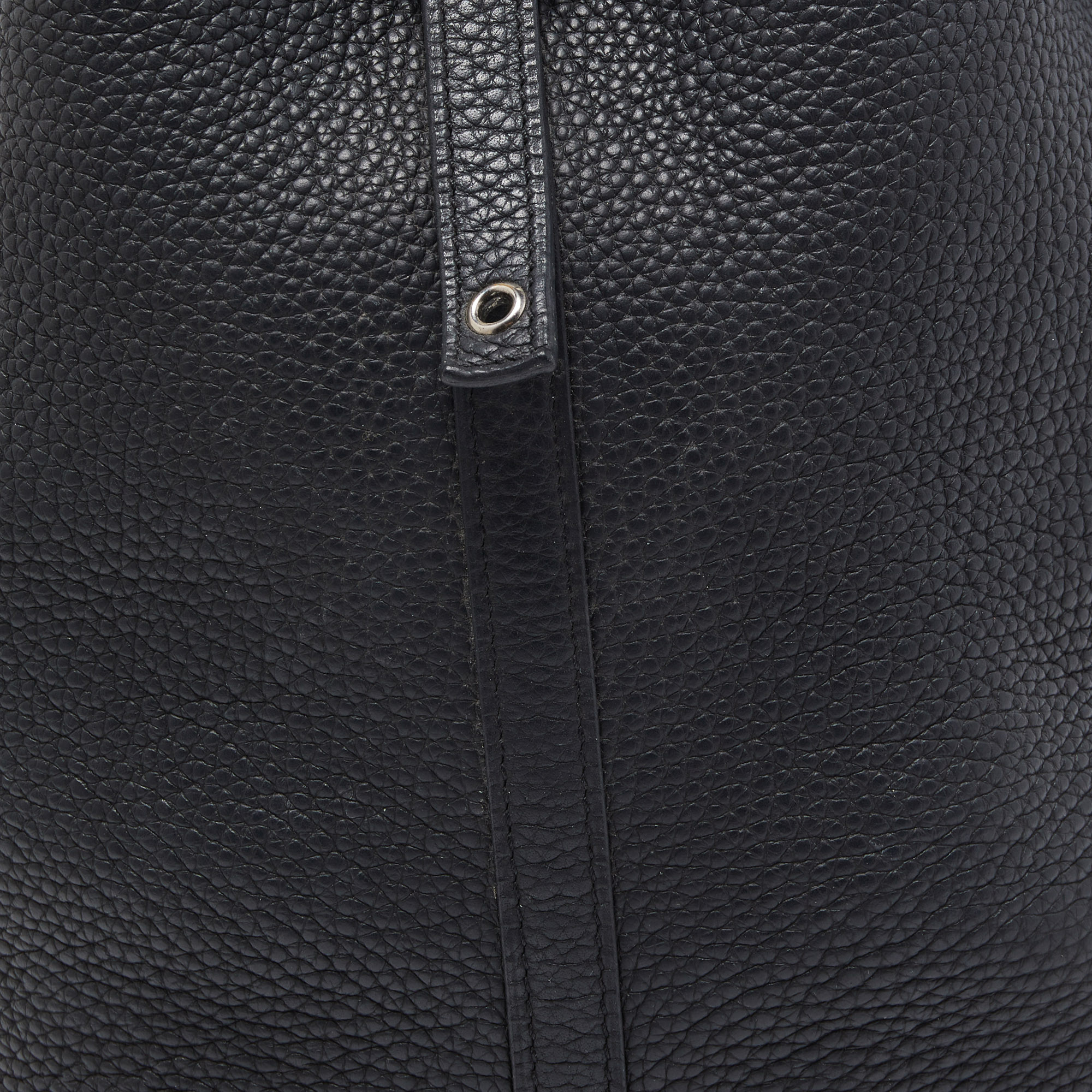 Hermes Black Taurillon Clemence Leather Picotin Lock 22 Bag