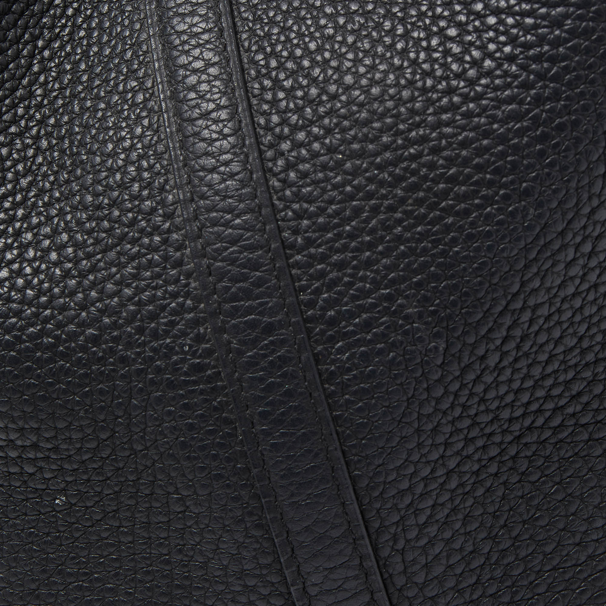 Hermes Black Taurillon Clemence Leather Picotin Lock 22 Bag