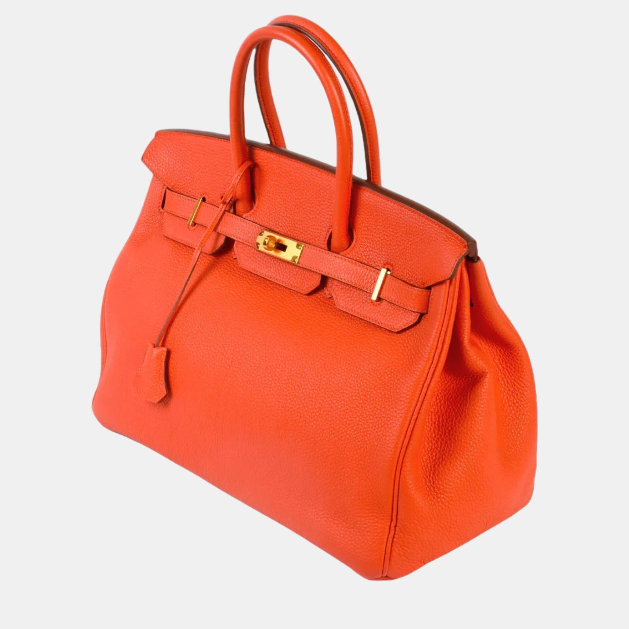 Hermes Birkin 35 Sanguine Togo (manufactured Around 2012) Handbag