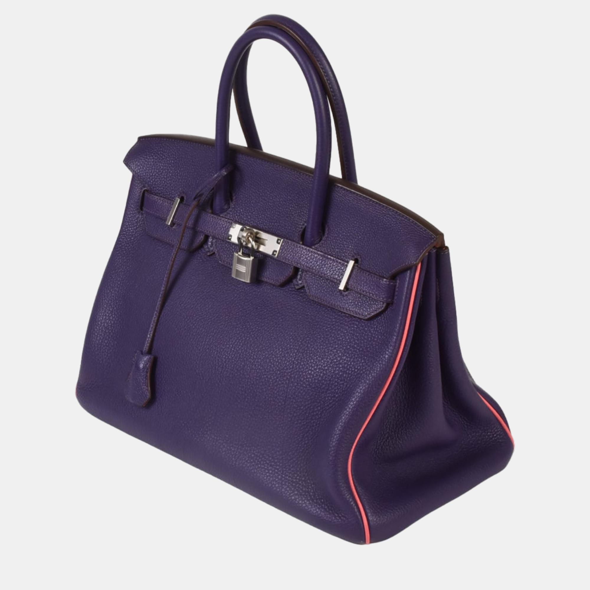 Hermes Birkin 35 Bicolor Special Order (manufactured In 2013) Togo Purple X Pink Handbag