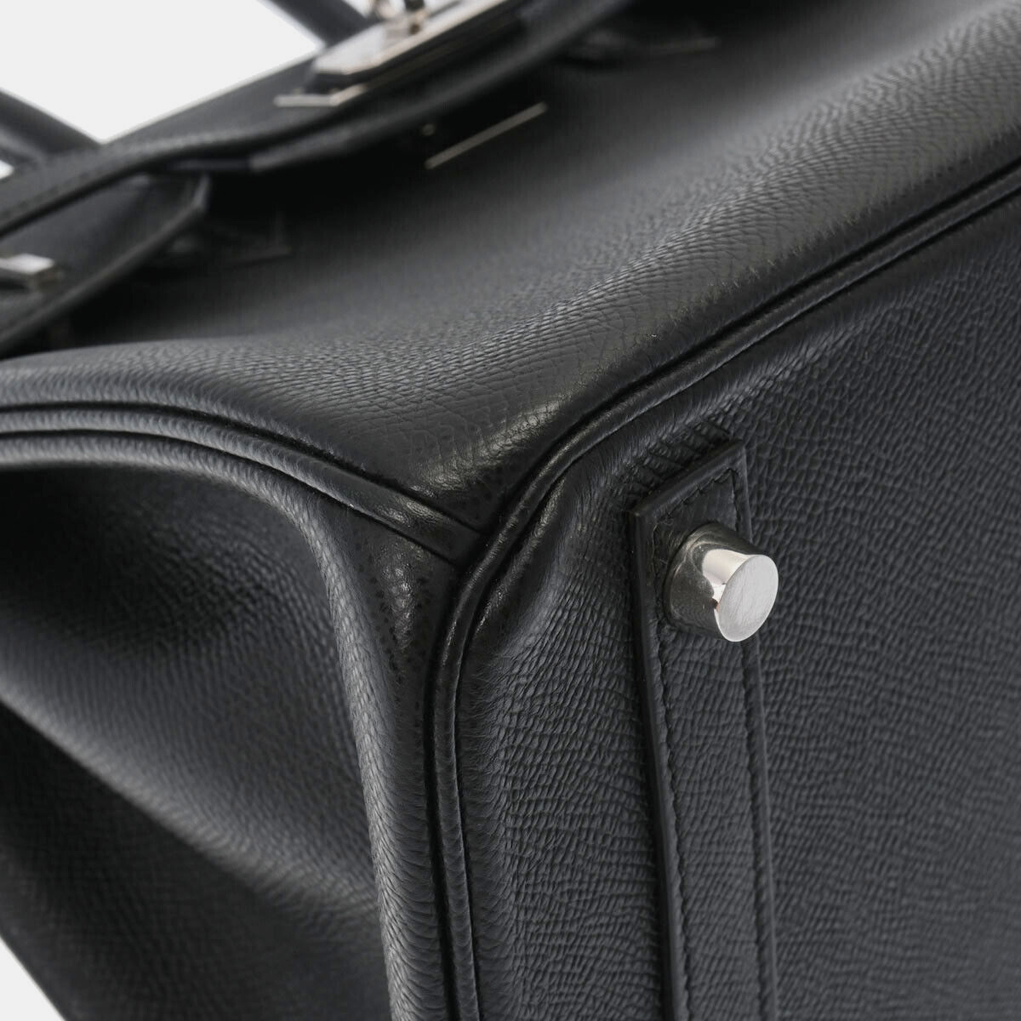 Hermes Black Epsom Leather Palladium Hardware Birkin 30 Bag