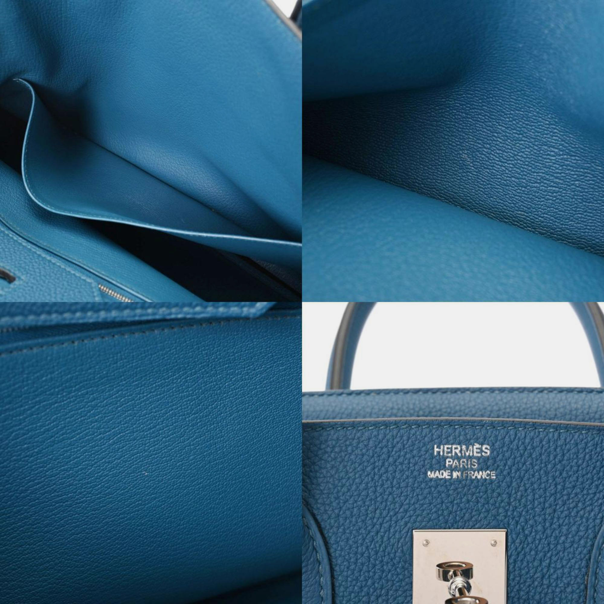 HERMES Birkin 35 Cobalt Palladium Hardware □Q Stamp (around 2013) Ladies Togo Handbag