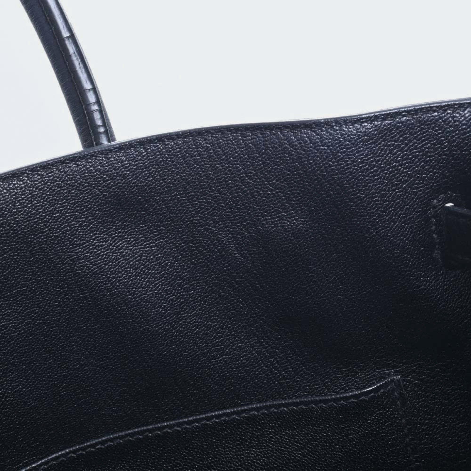 HERMES Taurillon Clemence Birkin 35 Handbag Black Ladies