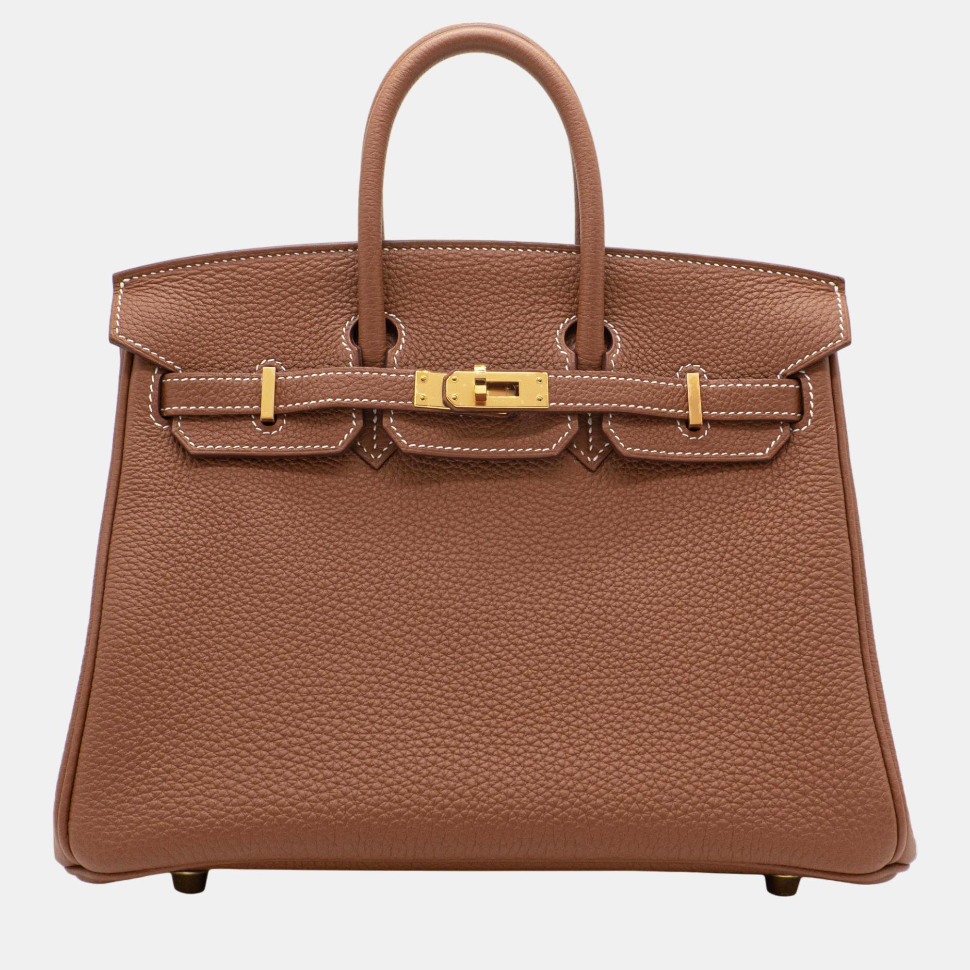 Hermes herm&egrave;s birkin 25 in gold togo leather with ghw bag