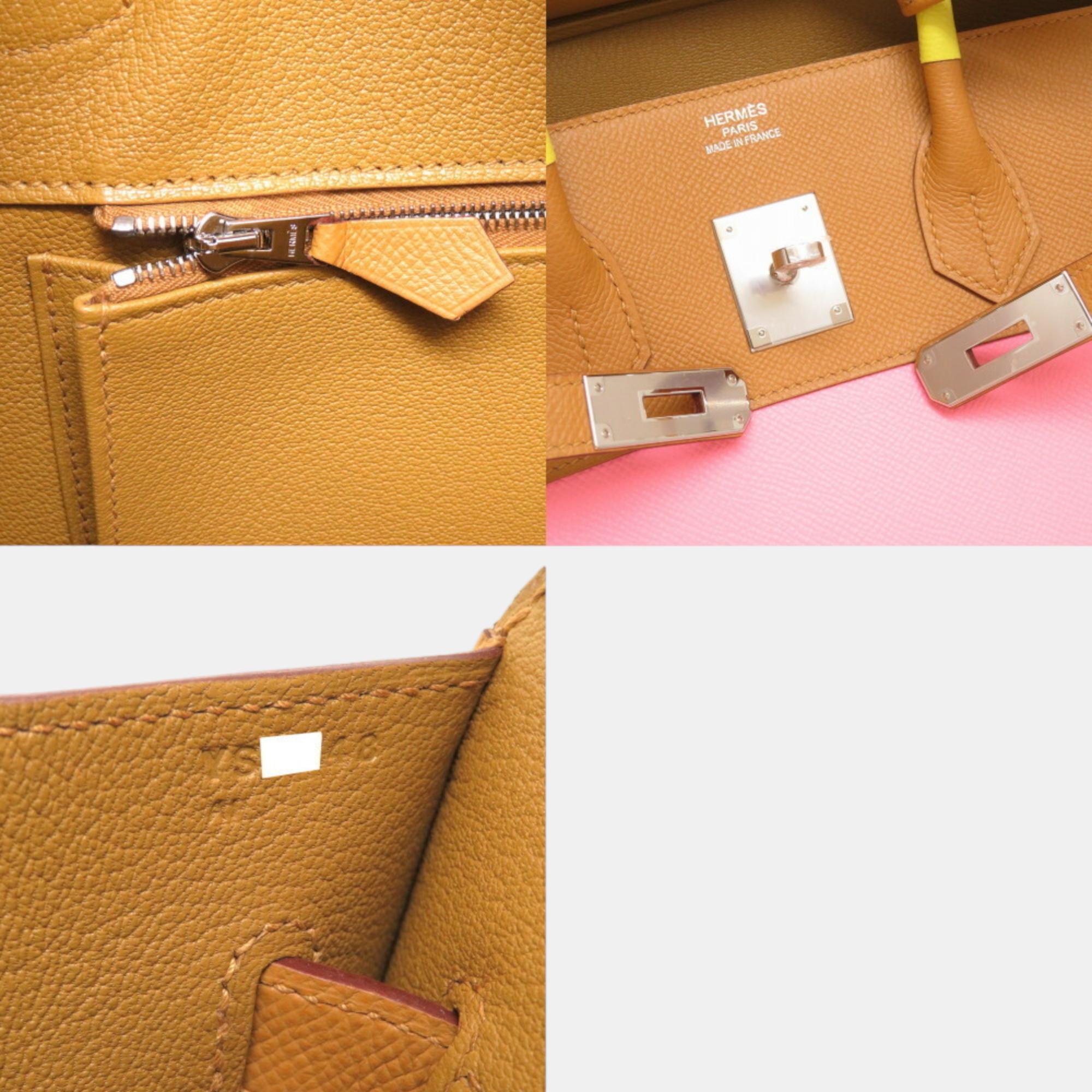 Hermes Birkin 35 Serie Rainbow Vaux Epson Lime Sesame Rose Confetti Tail Batieux Y Stamp () Handbag