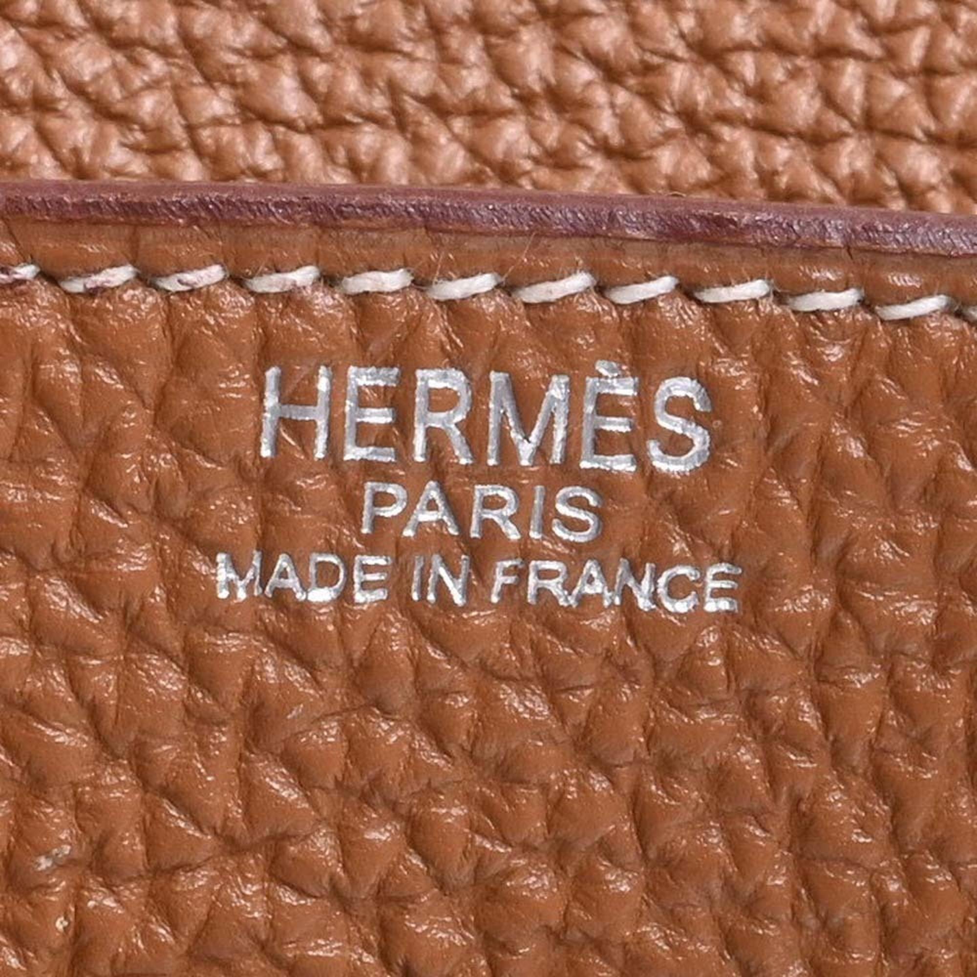 HERMES Togo Birkin 25 Handbag Brown Ladies