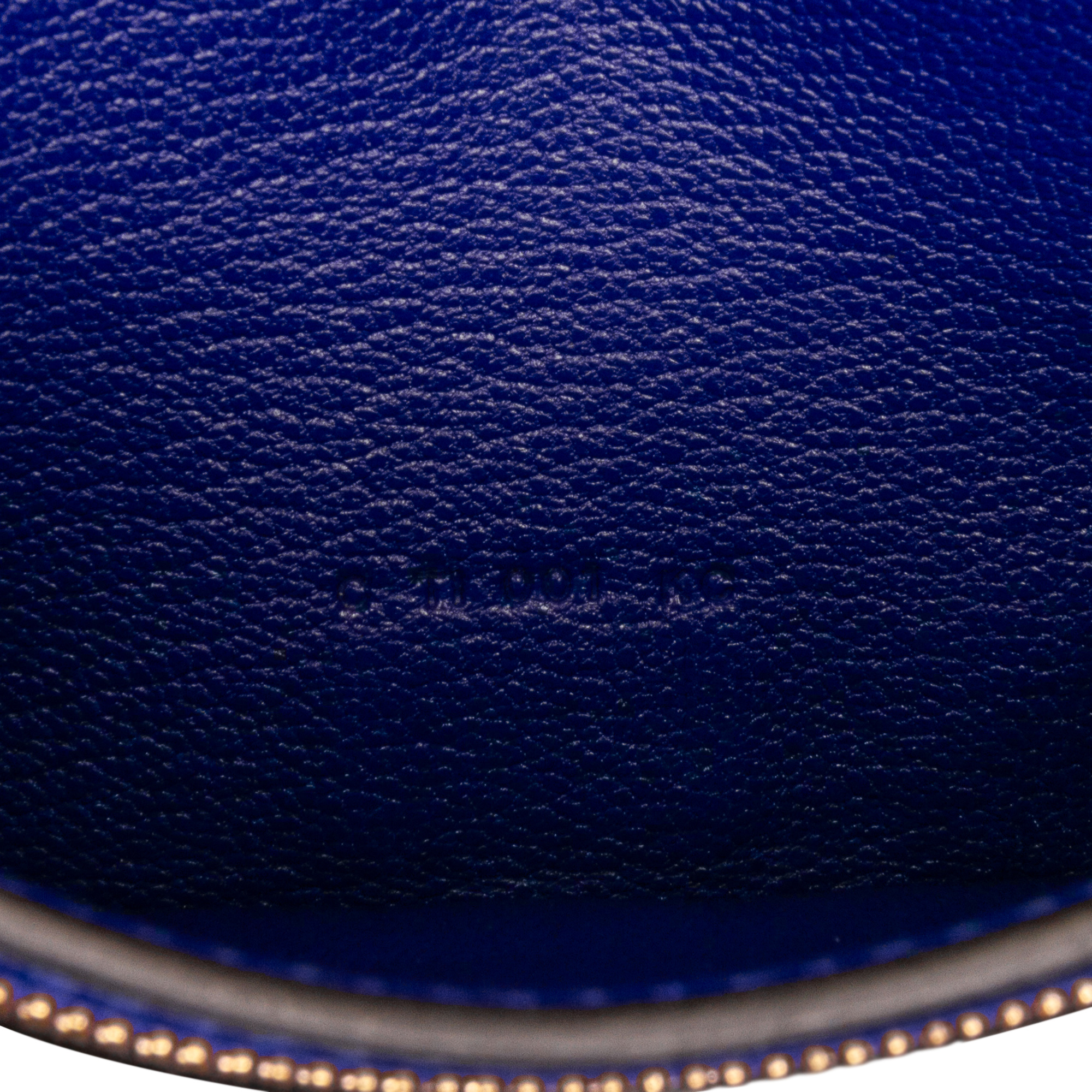 Hermes Blue Leather Bearn Soufflet Wallet