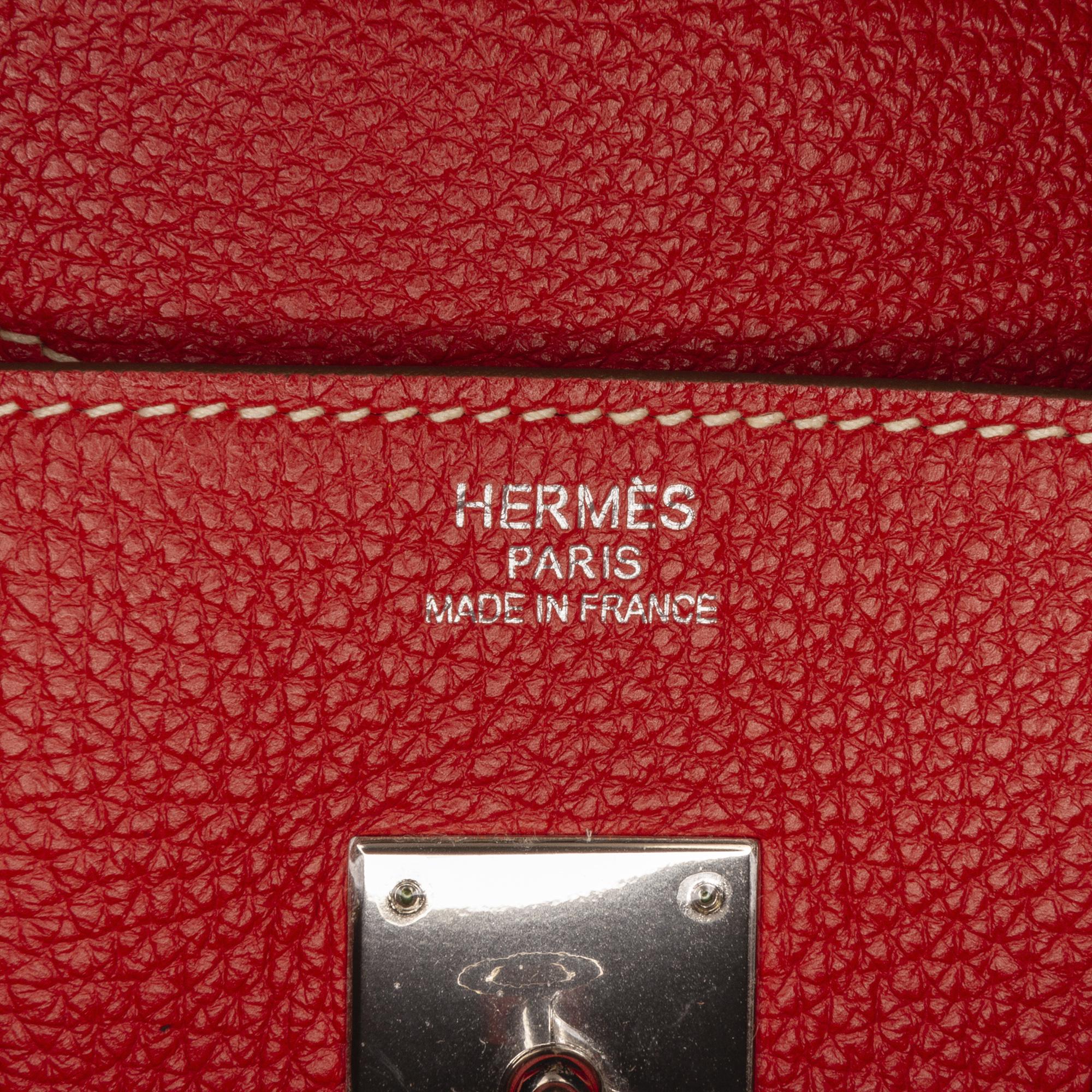 Hermes Red 2011 Togo Birkin Retourne 35