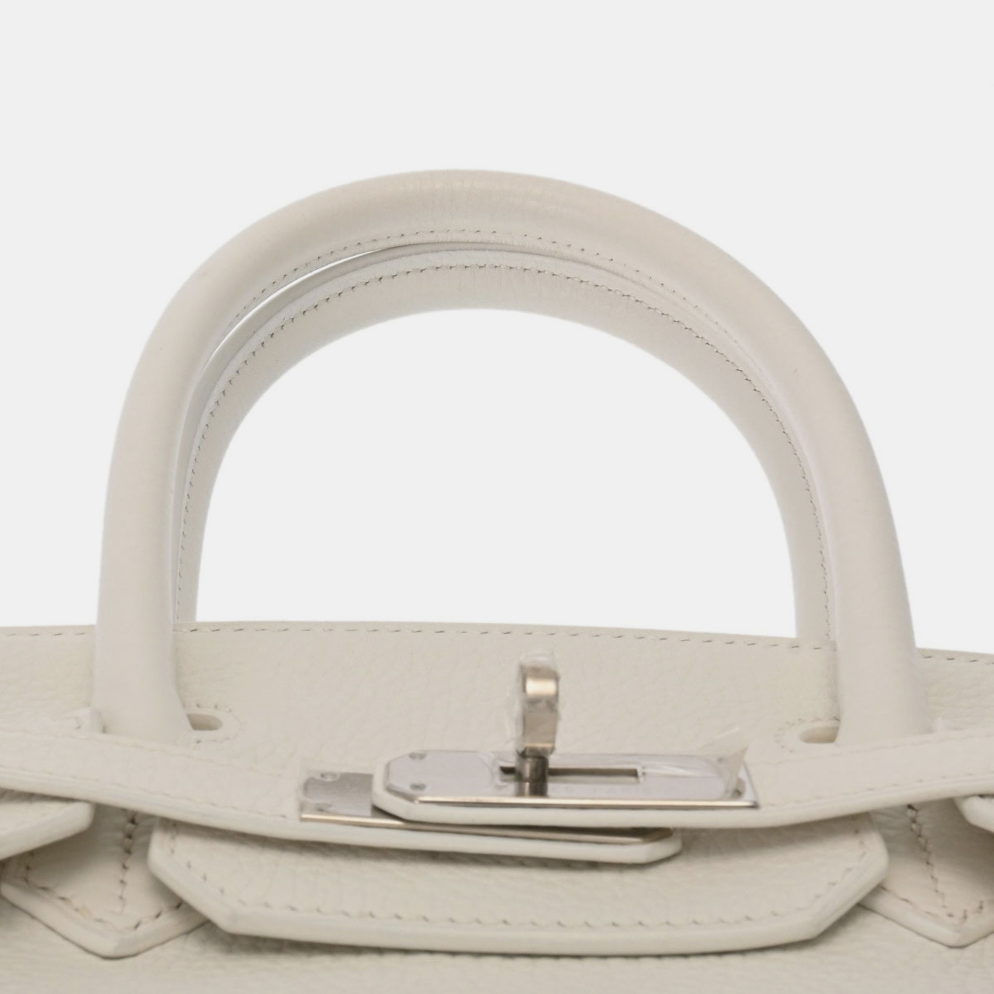 HERMES Birkin 30 White Palladium Hardware X Engraved (around 2016) Women's Taurillon Clemence Handbag