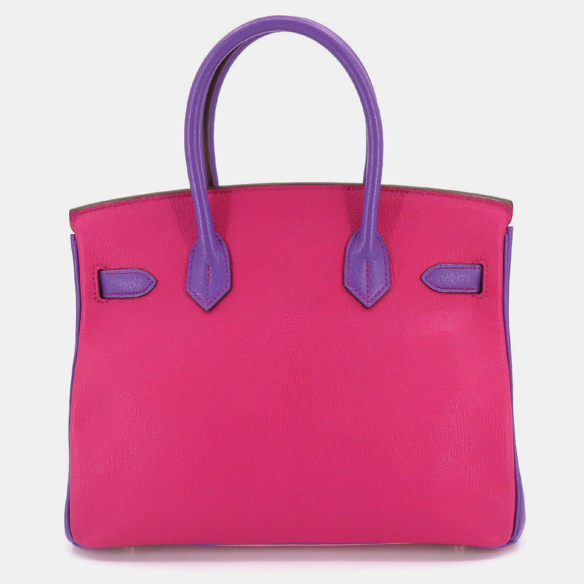 HERMES Birkin 30 Personal SPO Hand Bag Chevre Pink Rose Shocking Palm P Engraved