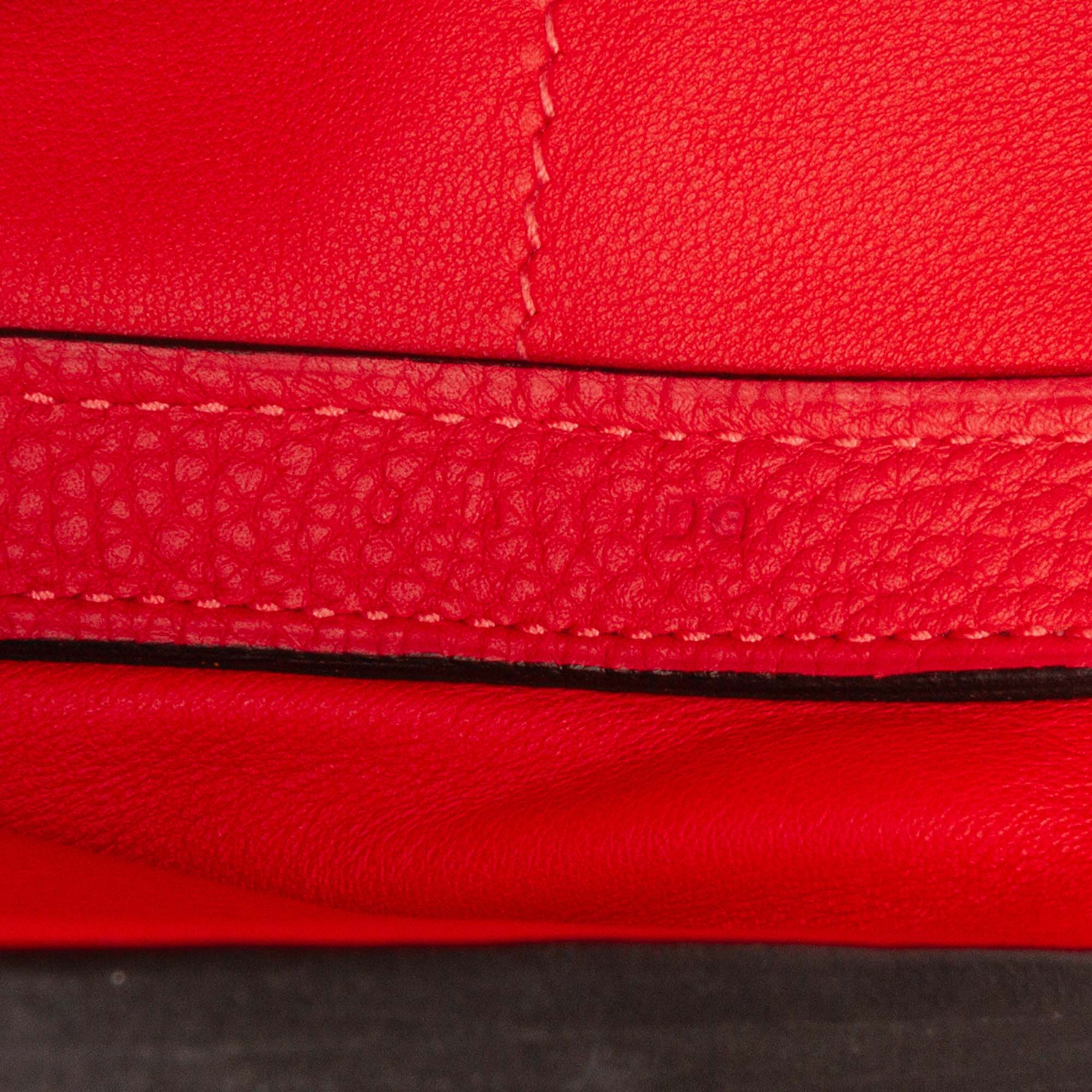 Hermes Red Leather Clemence 24/24 35