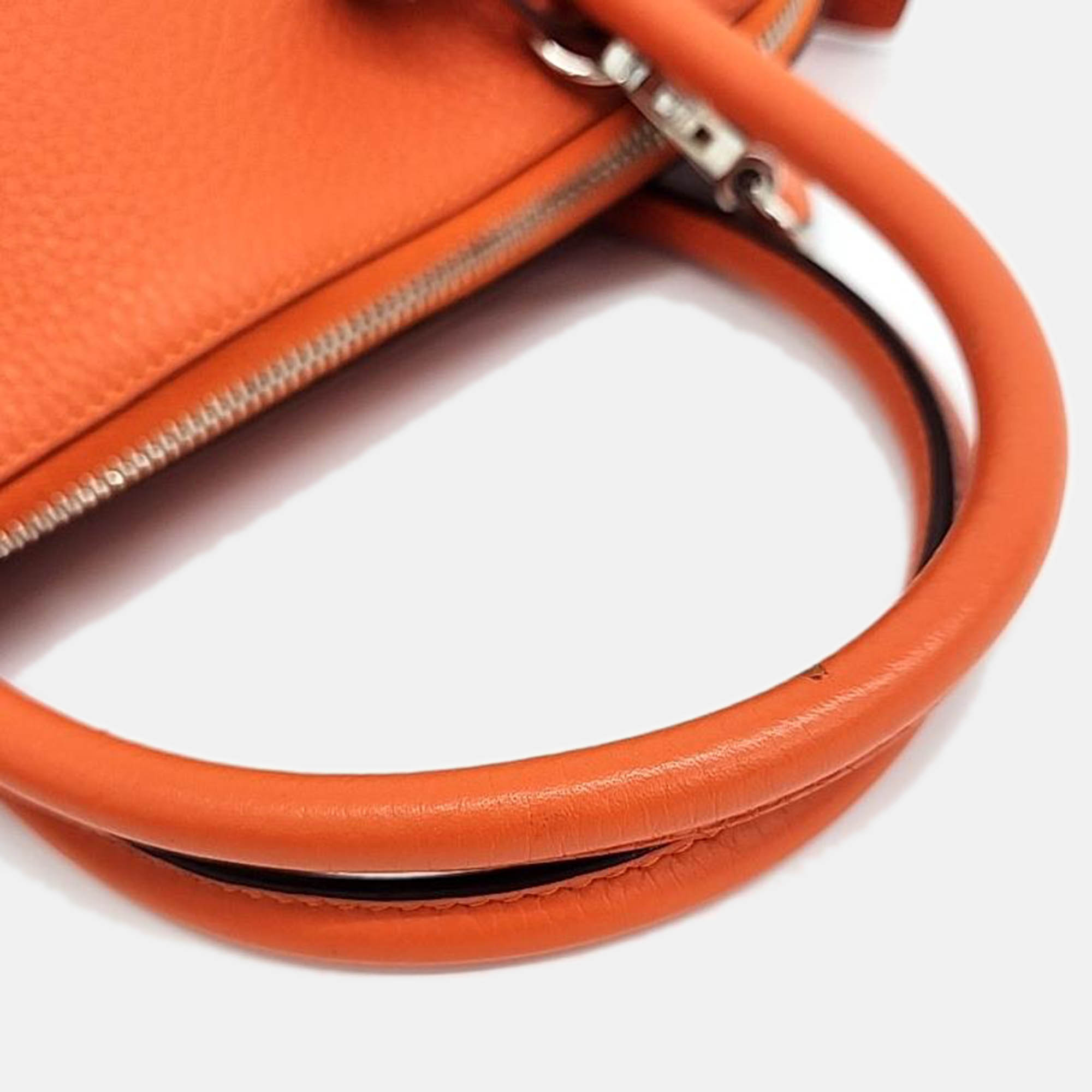 Hermes Orange Leather Bolide 31 (R) Bag