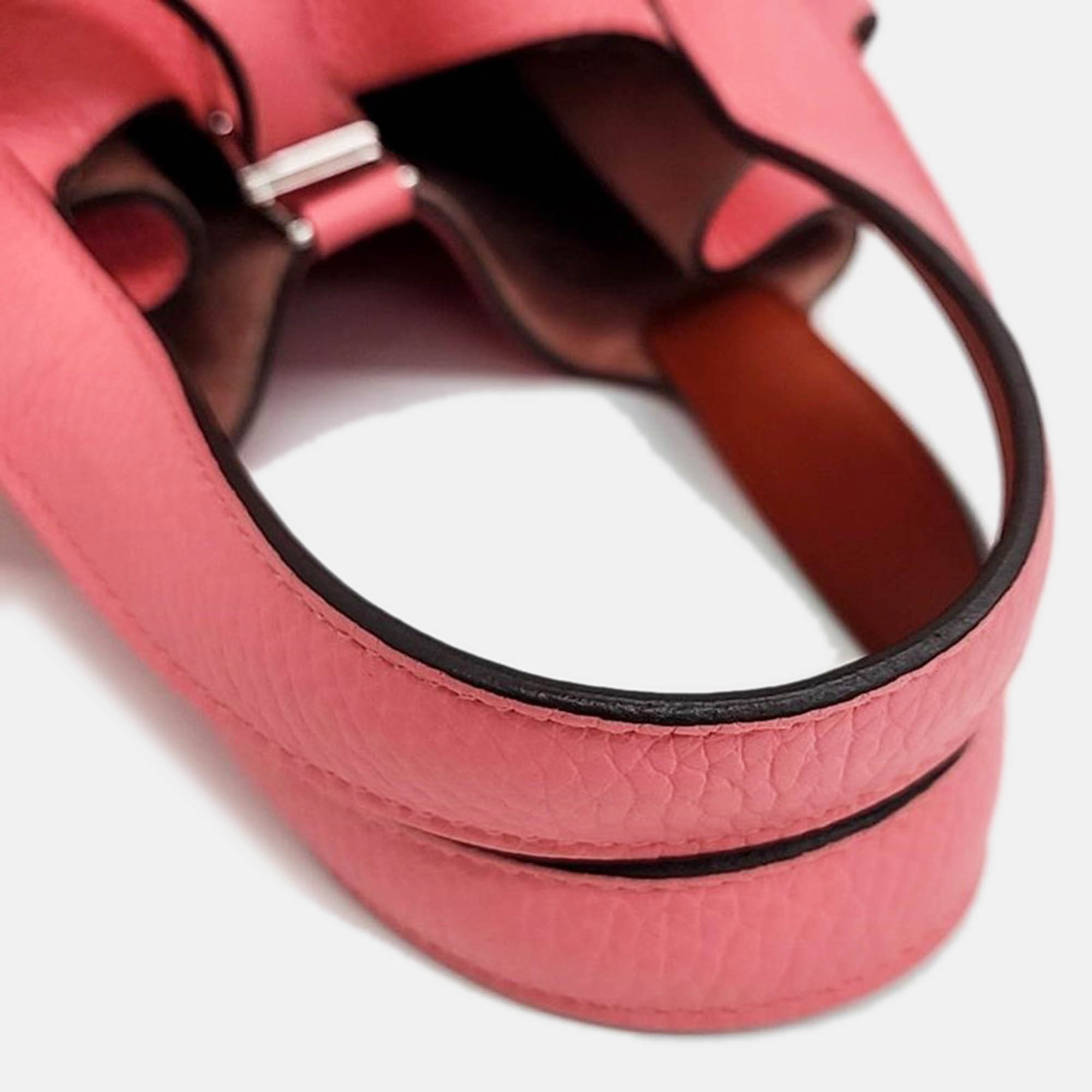 Hermes Pink Leather Roulis Pico 18 (D) Bag