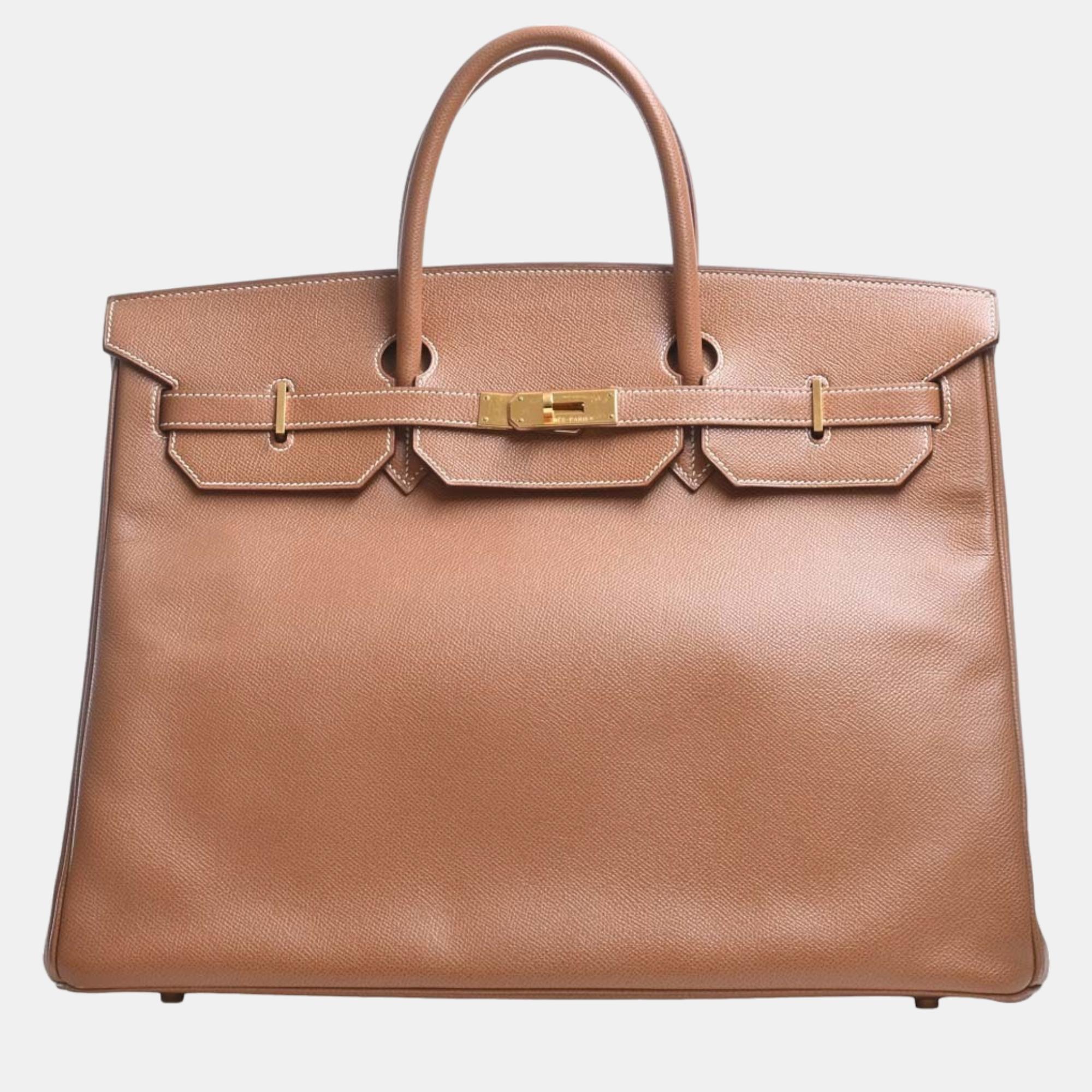 Hermes Couchevel Birkin 40 Handbag Brown Women's