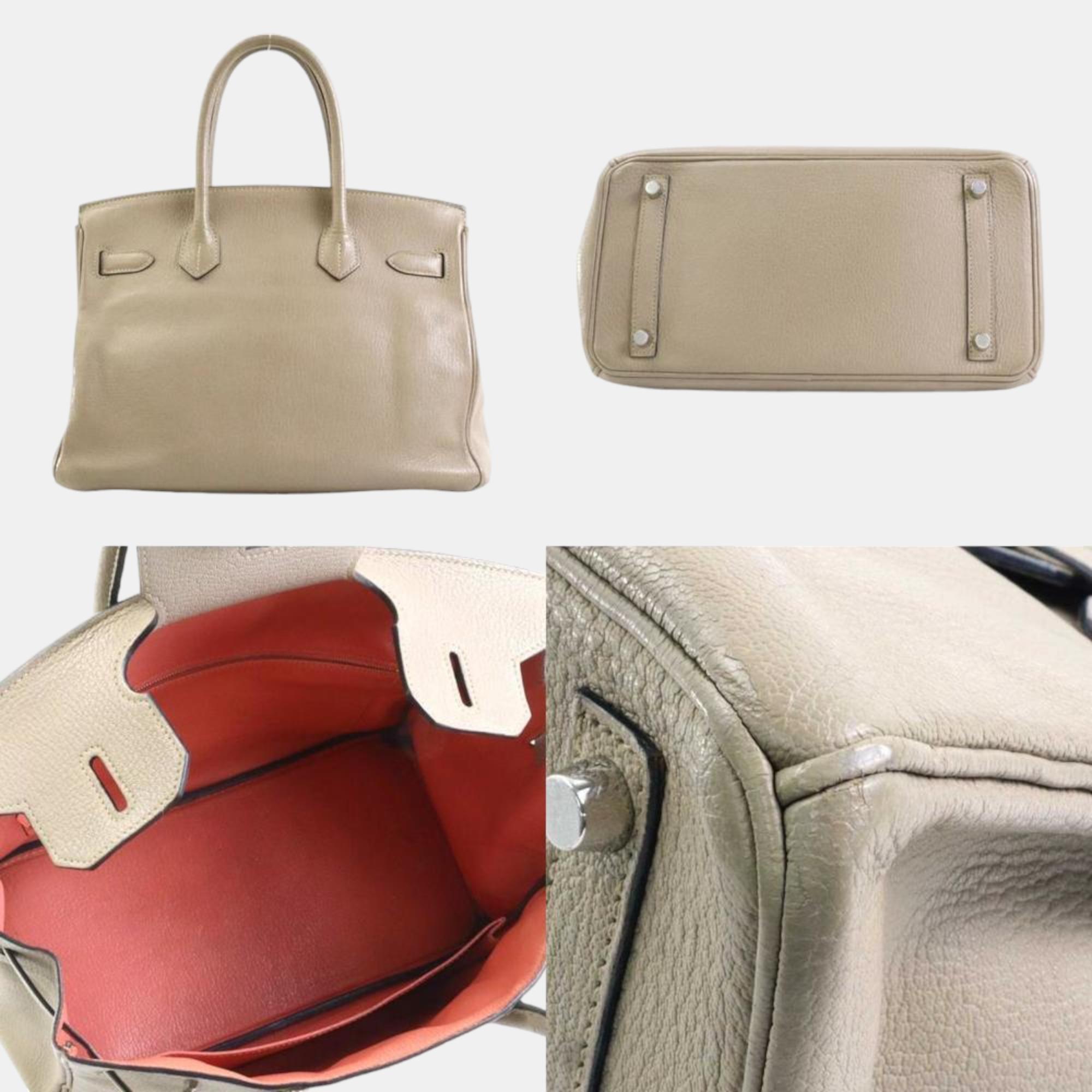 Hermes Handbag Personal Order Birkin 30 Chevre Misor Estimated Tourtiere Gray X Flamingo Silver Ladies