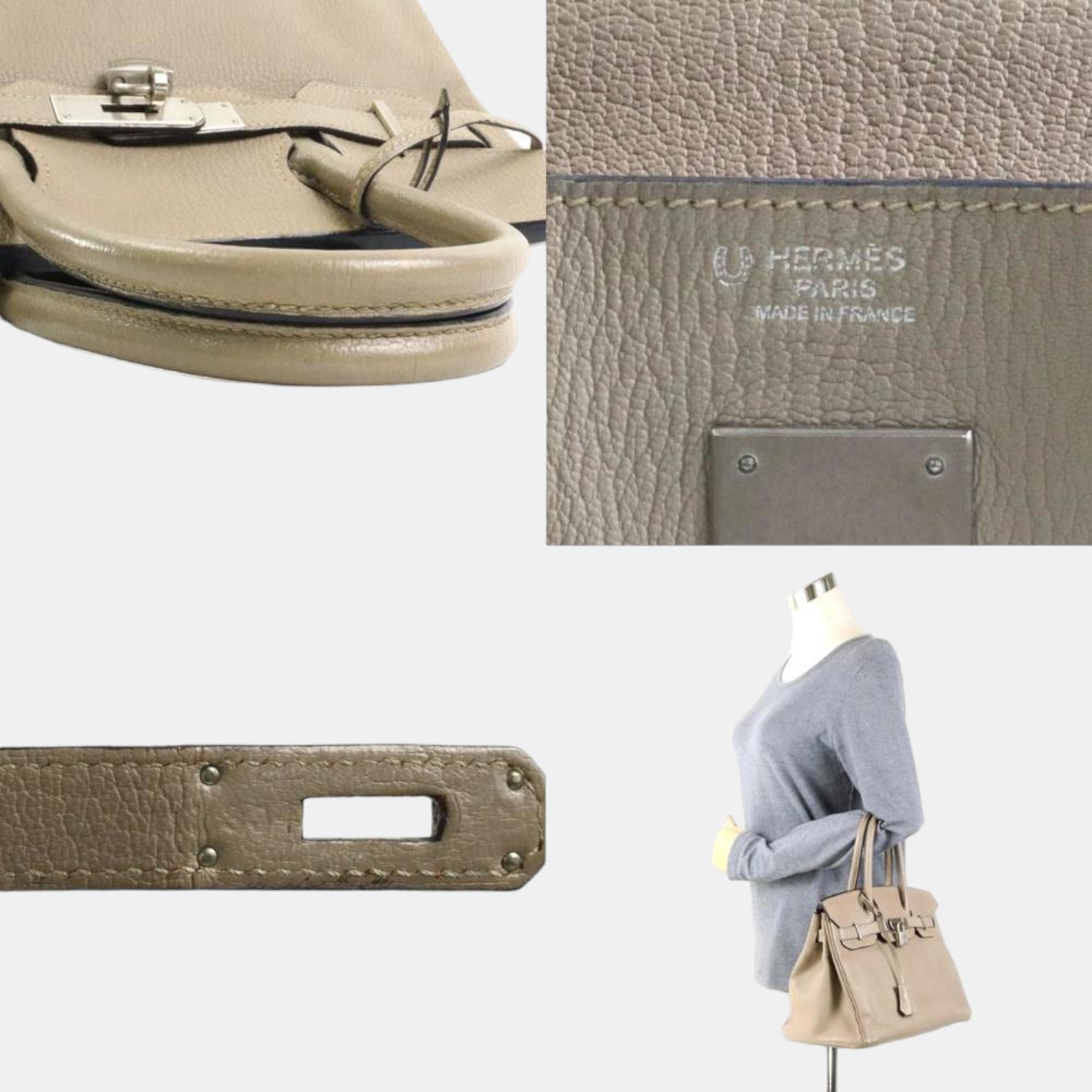 Hermes Handbag Personal Order Birkin 30 Chevre Misor Estimated Tourtiere Gray X Flamingo Silver Ladies