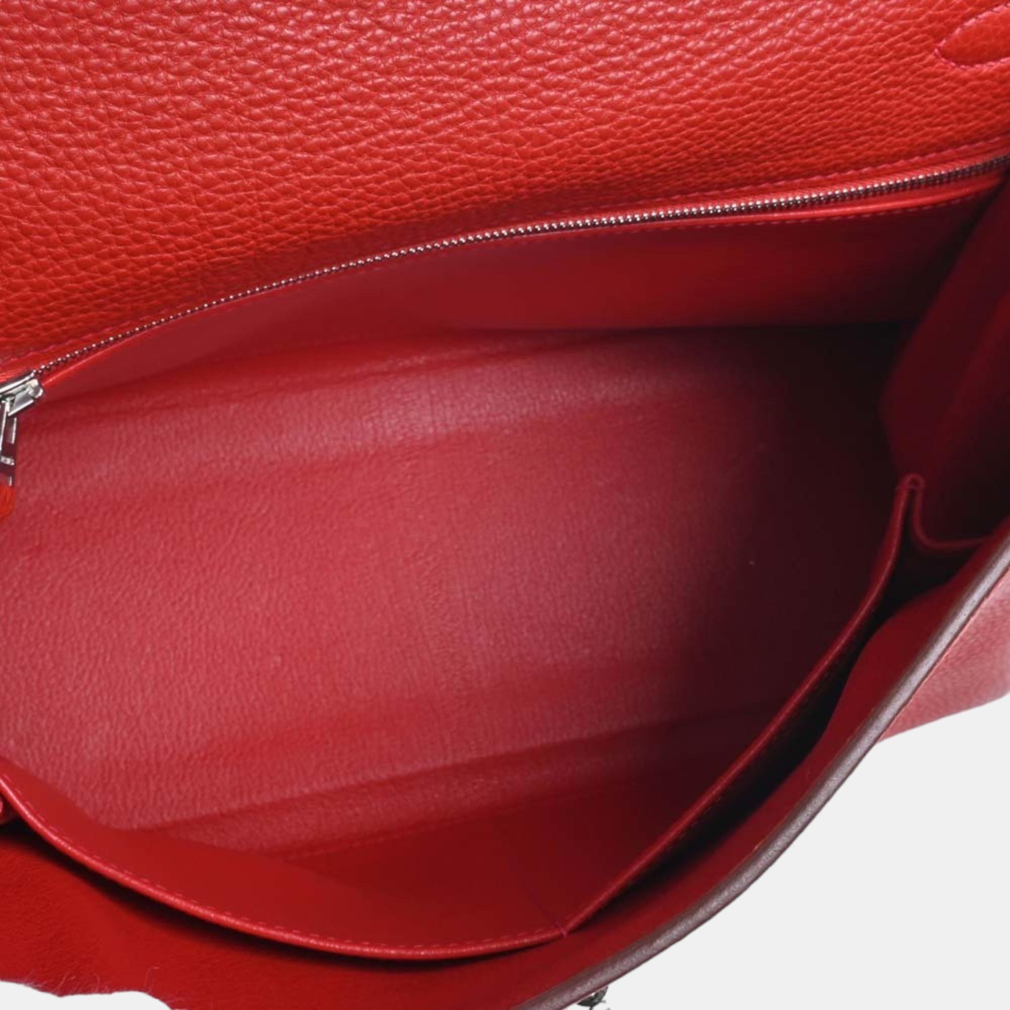 Hermes Togo Kelly 28 Handbag Red Ladies