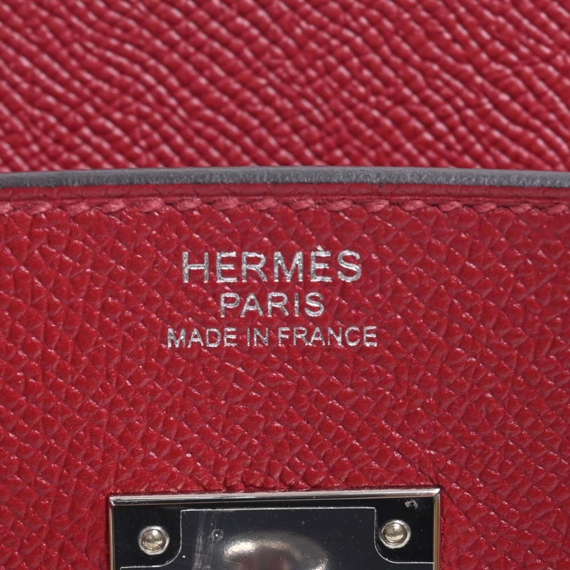 Hermes Vaux Epson Birkin 30 Handbag Red Ladies