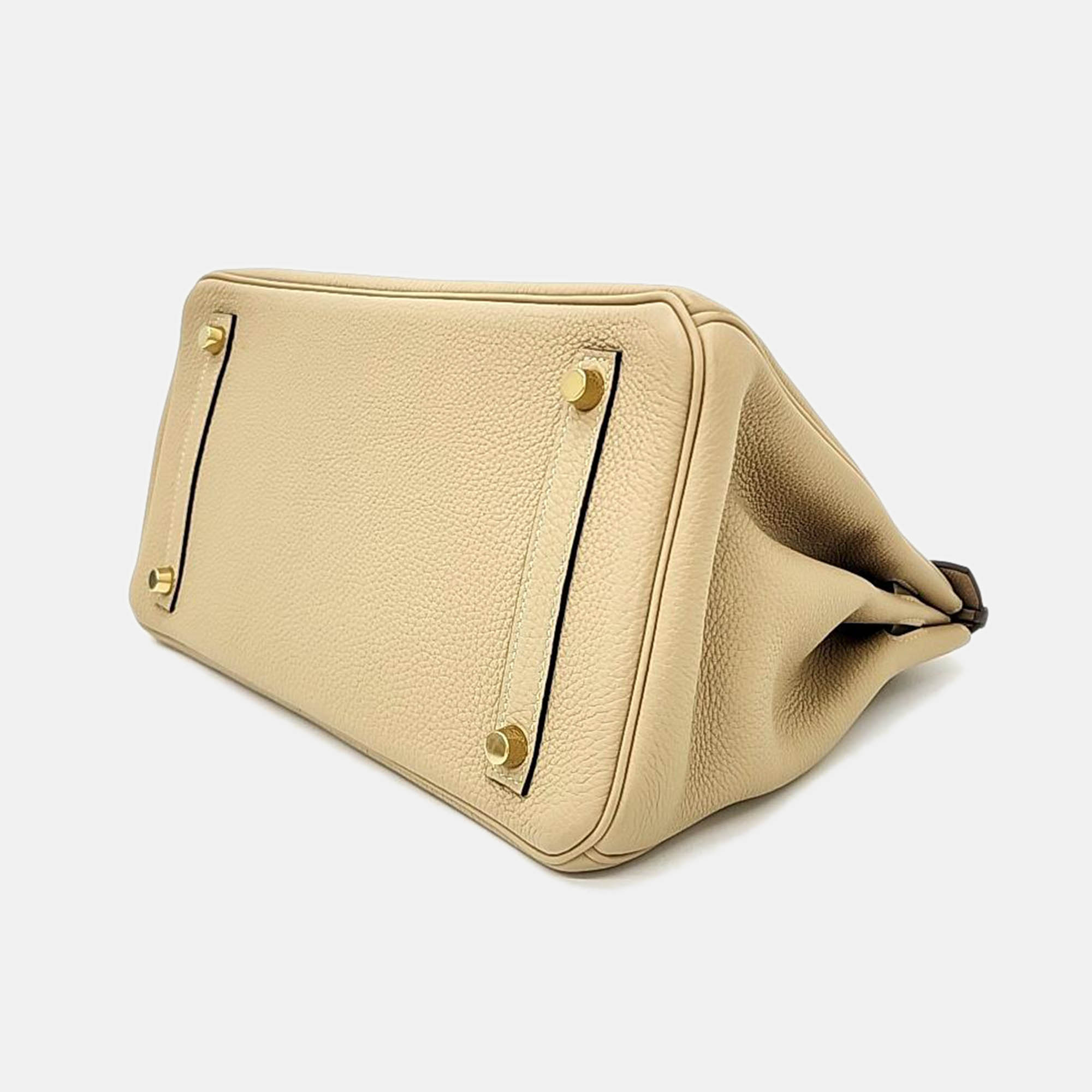 Hermes Brown Leather Birkin 30 (A) Bag