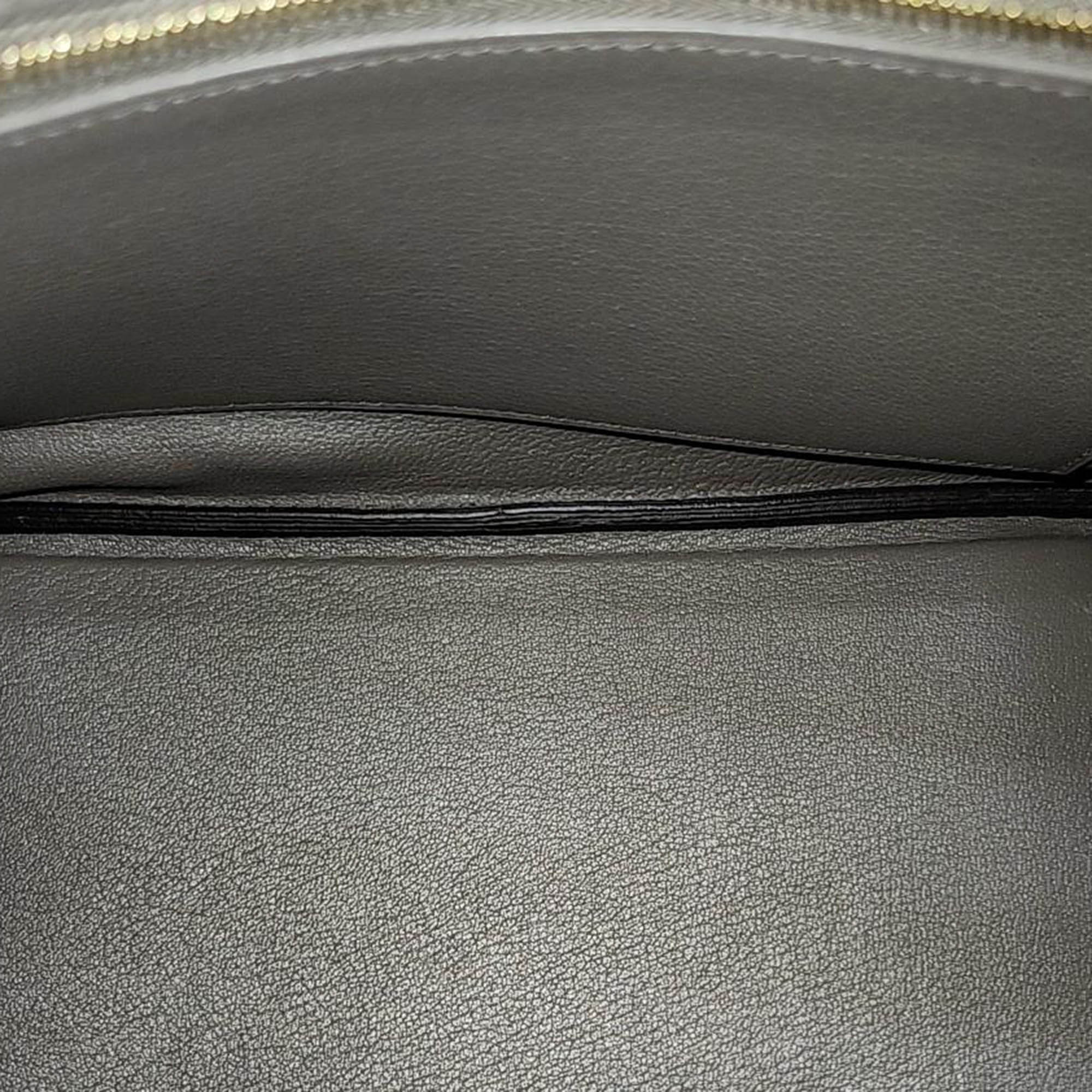Hermes Birkin Leather Grey 30 (D) Bag