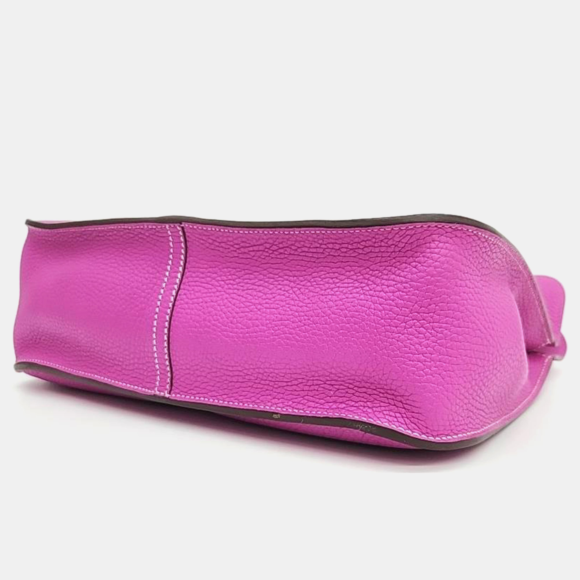 Hermes Leather Pink Halzan Bag 31 (C)