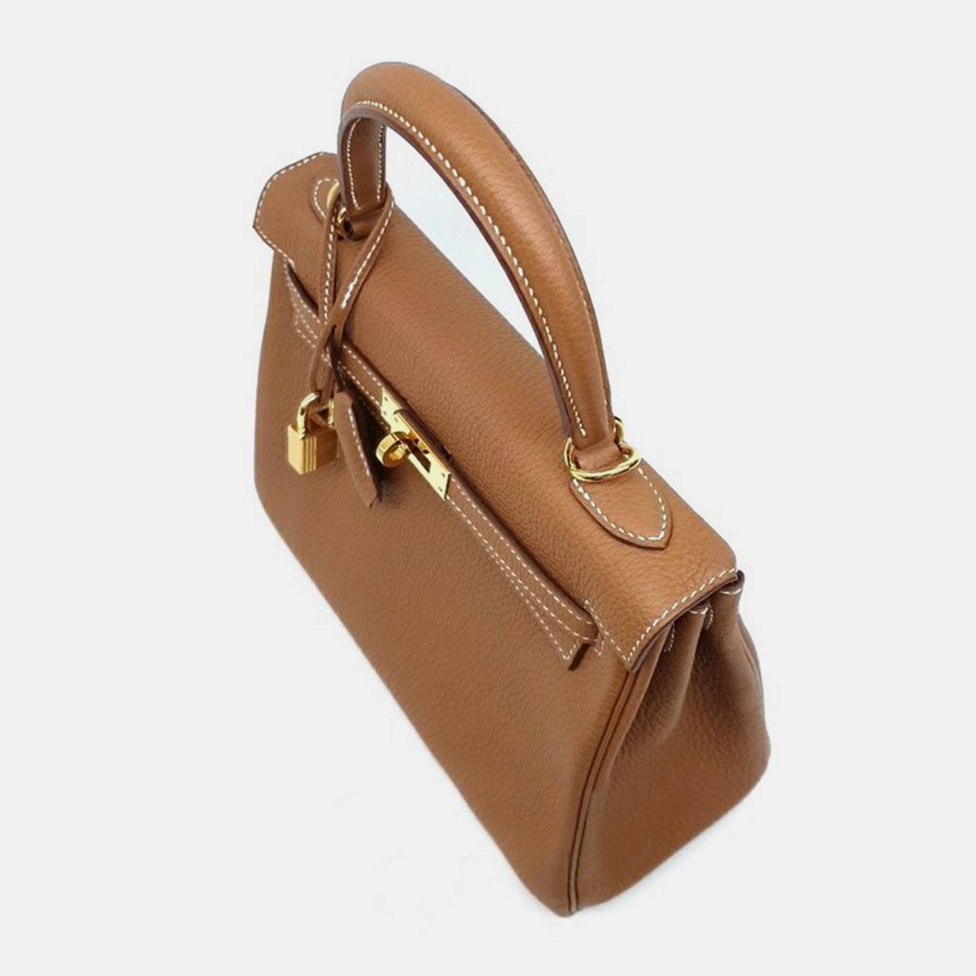 Hermes Leather Brown Kelly 25 (U) Bag