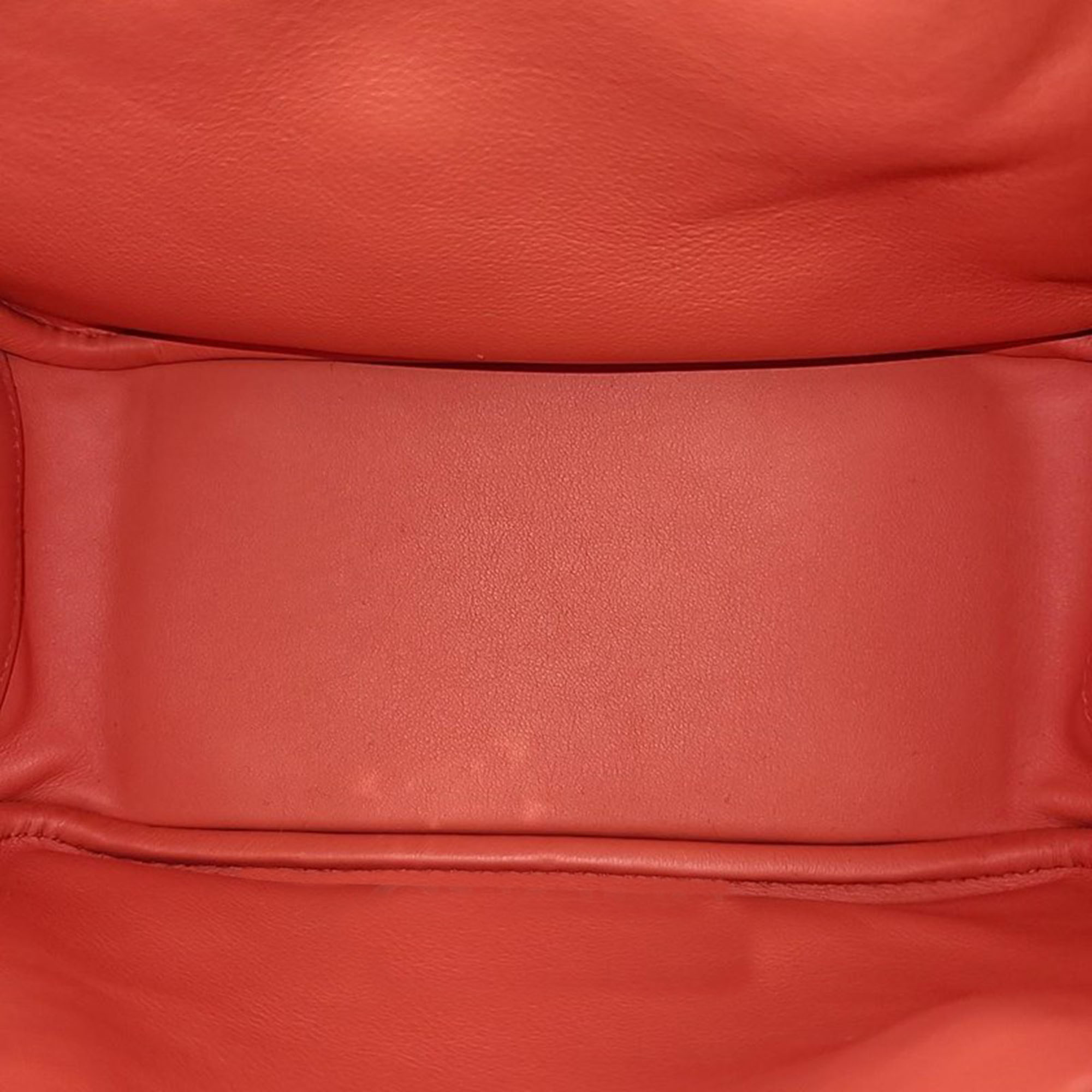 Hermes Leather Red Lindy 19 (Z) Bag