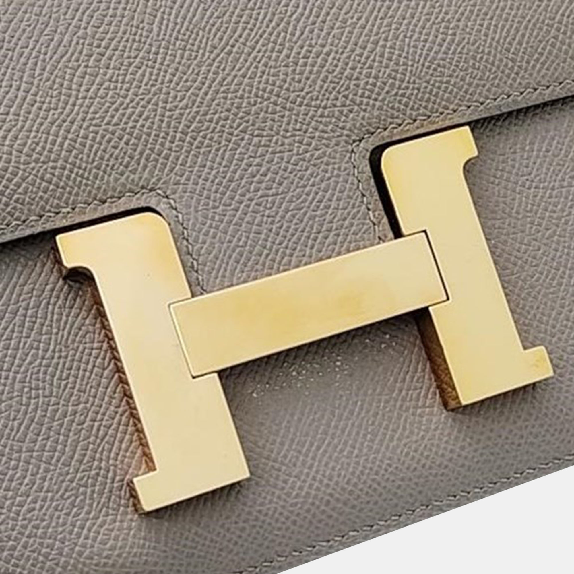 Hermes Grey Leather Constance 24 (C) Bag