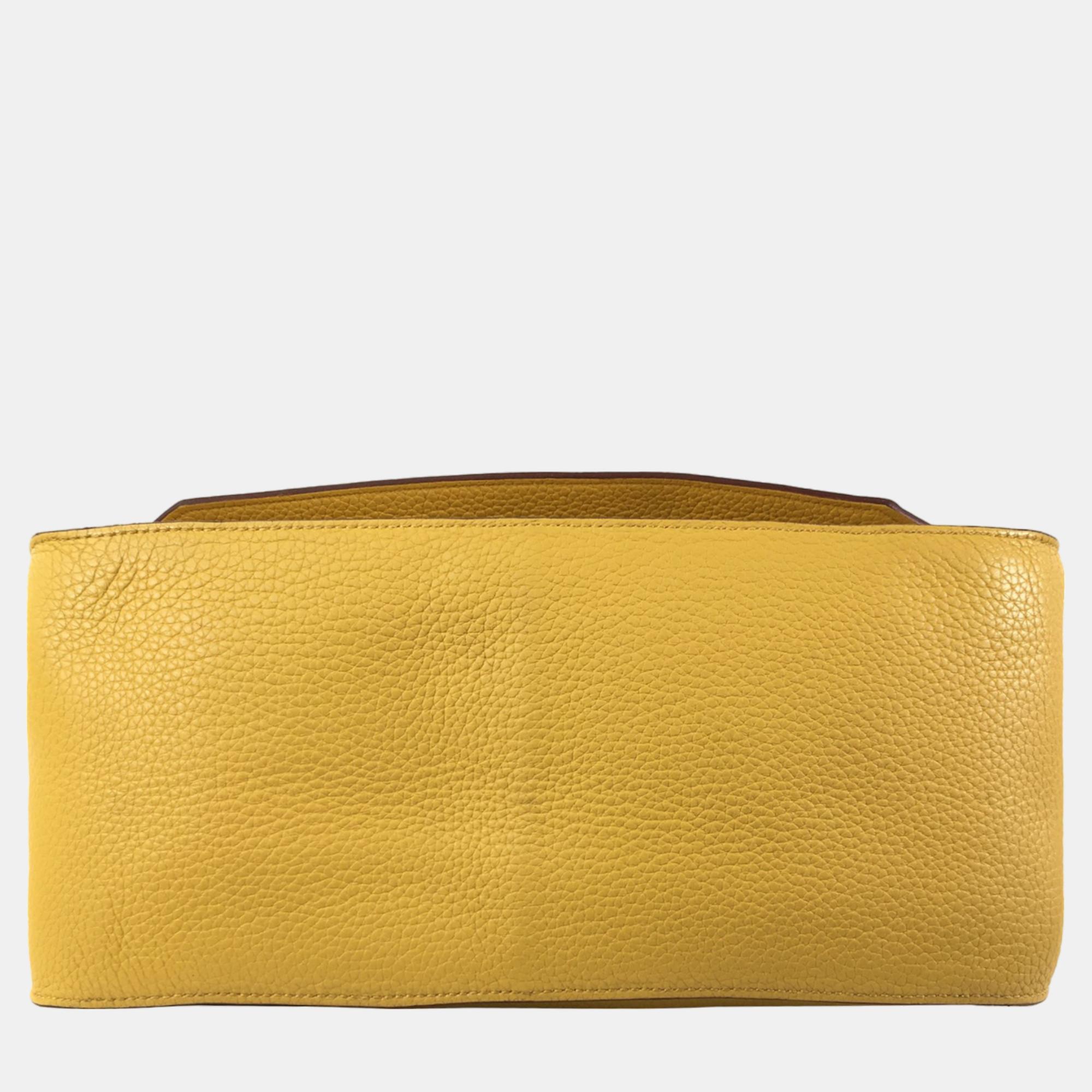 Hermes Yellow Taurillon Clemence Jypsiere 34