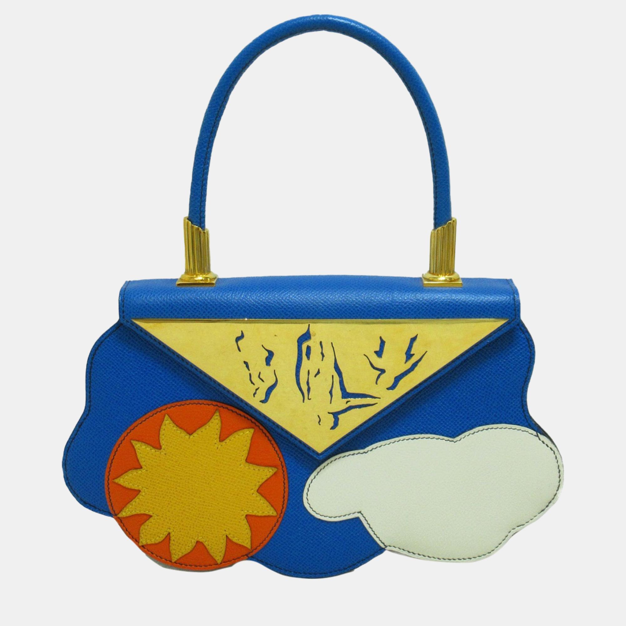Hermes Blue Mini Sun And Cloud Handbag