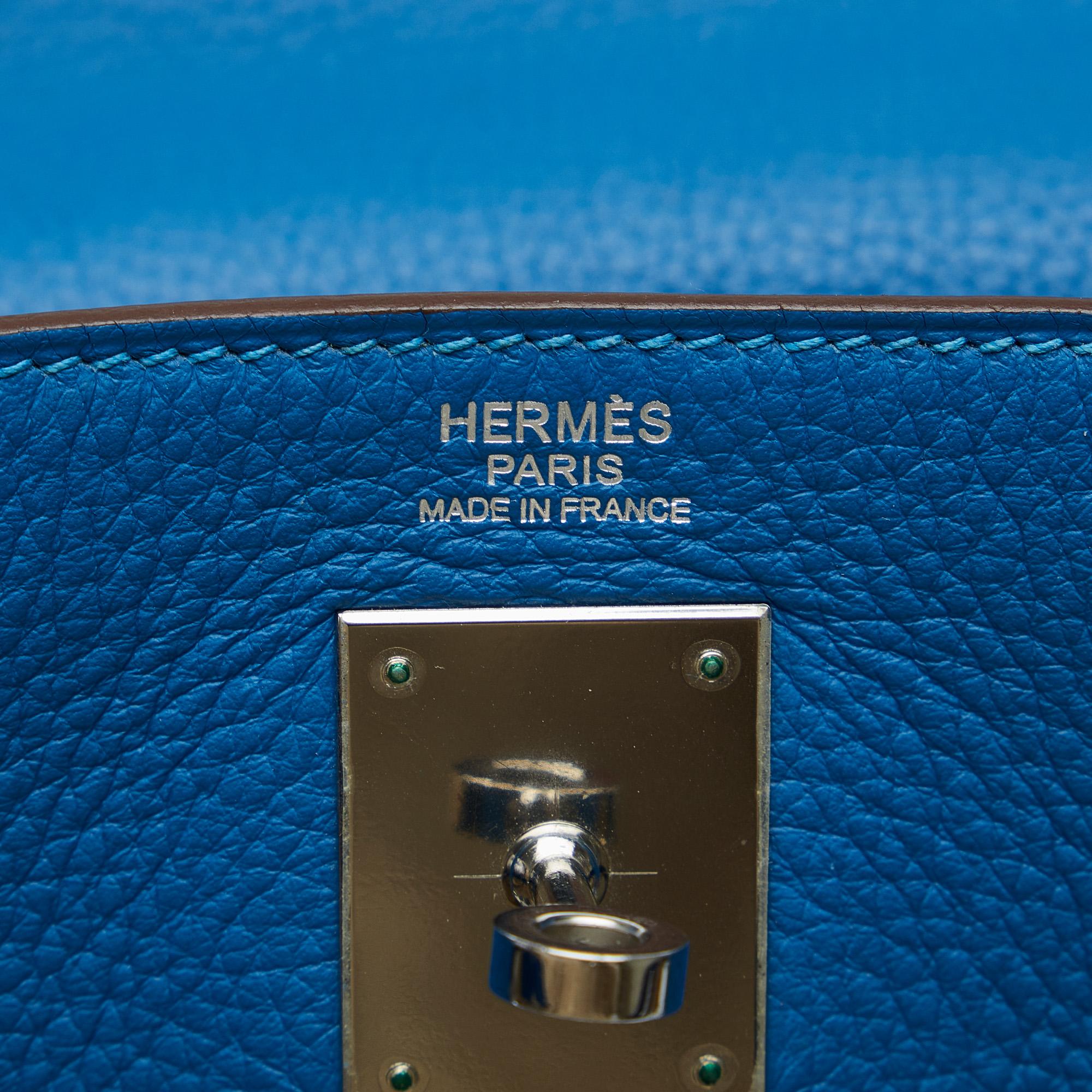 Hermes Blue 2011 Togo Kelly Retourne 32
