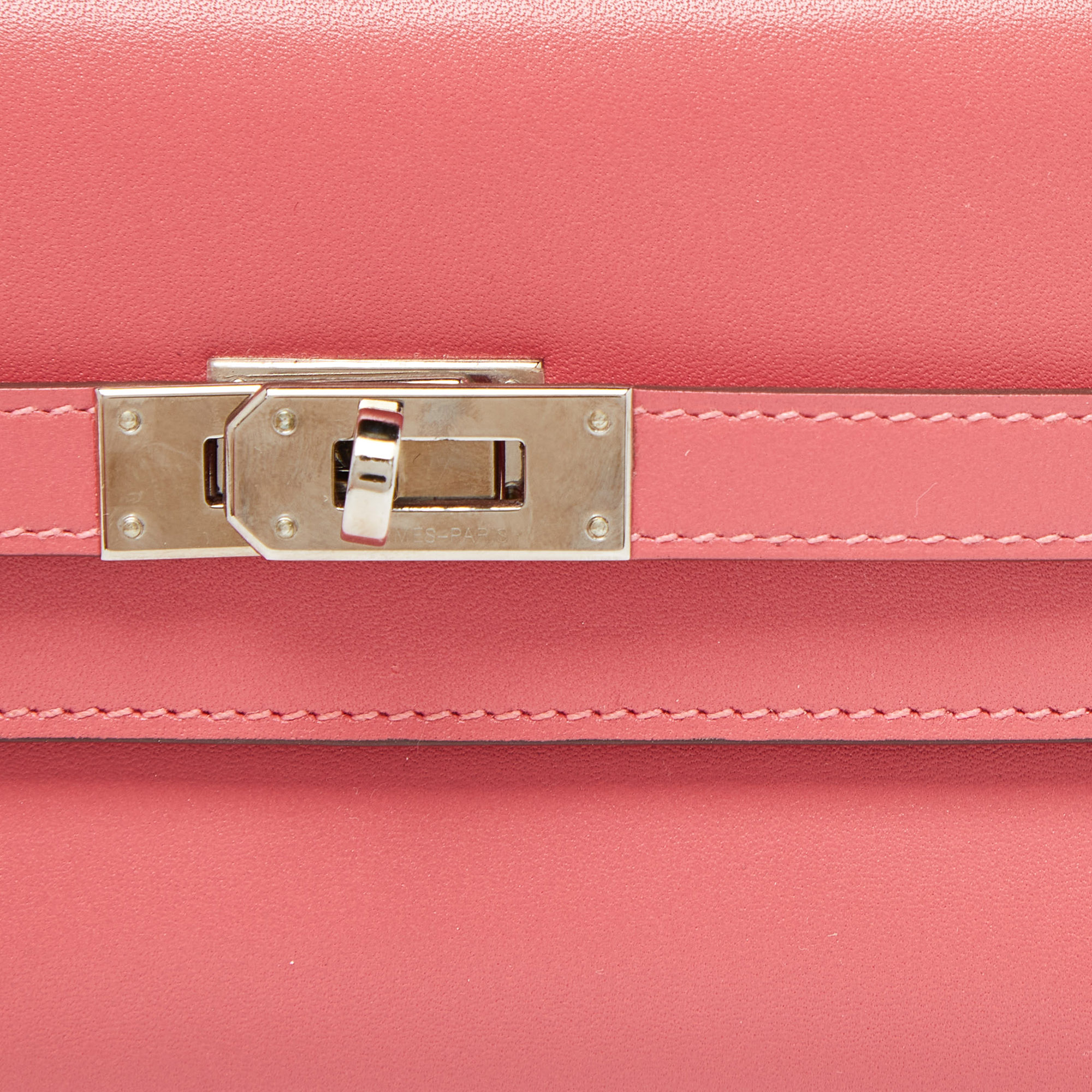 Hermès Rose D'ete Swift Leather Kelly Depliant Wallet