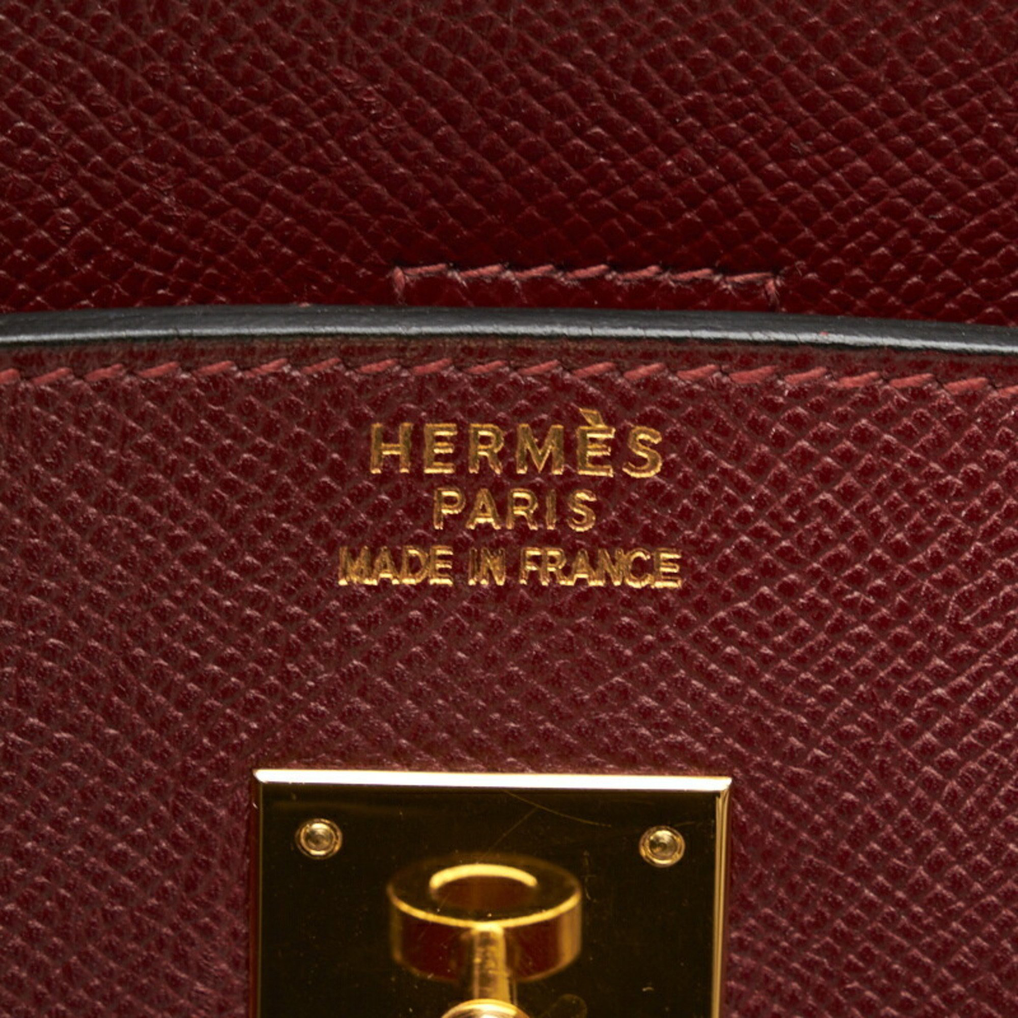 Hermes Birkin 40 Handbag Rouge Ash Couchevel Women's