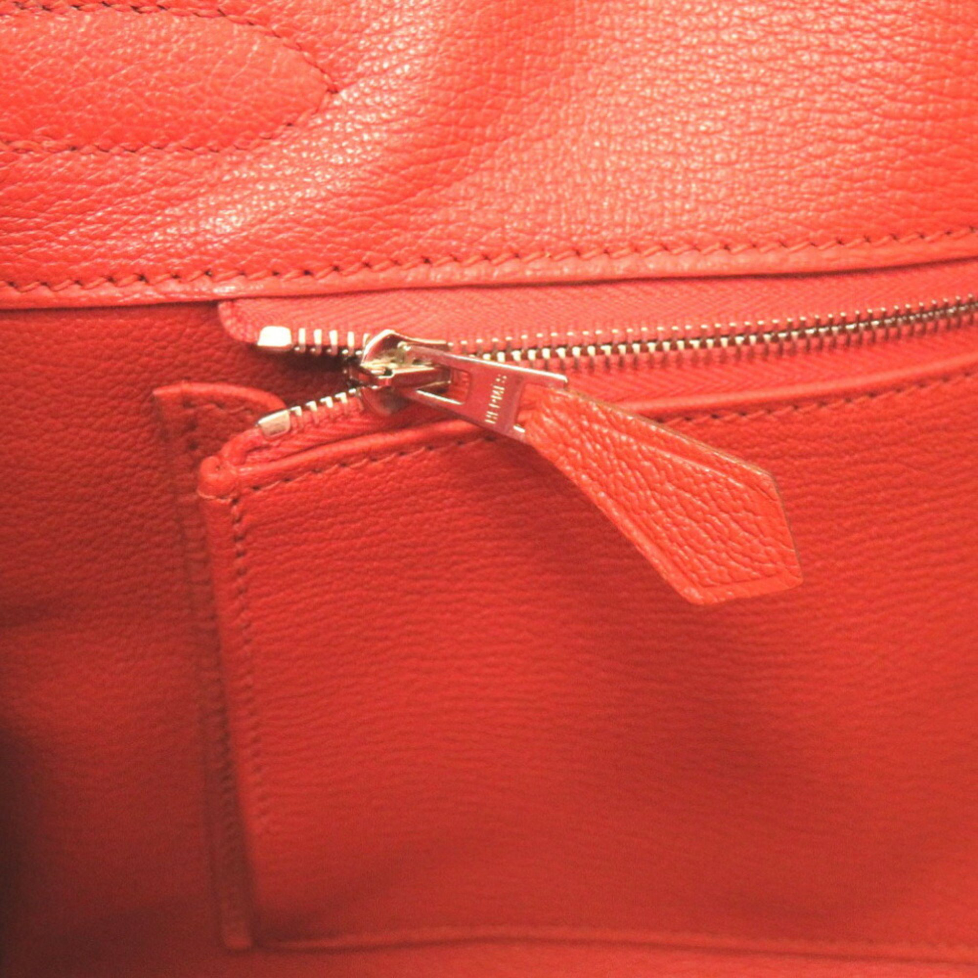 Hermes Birkin Cazac 30 Taurillon Clemence Vaux Swift Tourtiere Gray Sanguine Moutard Matte P Engraved Handbag