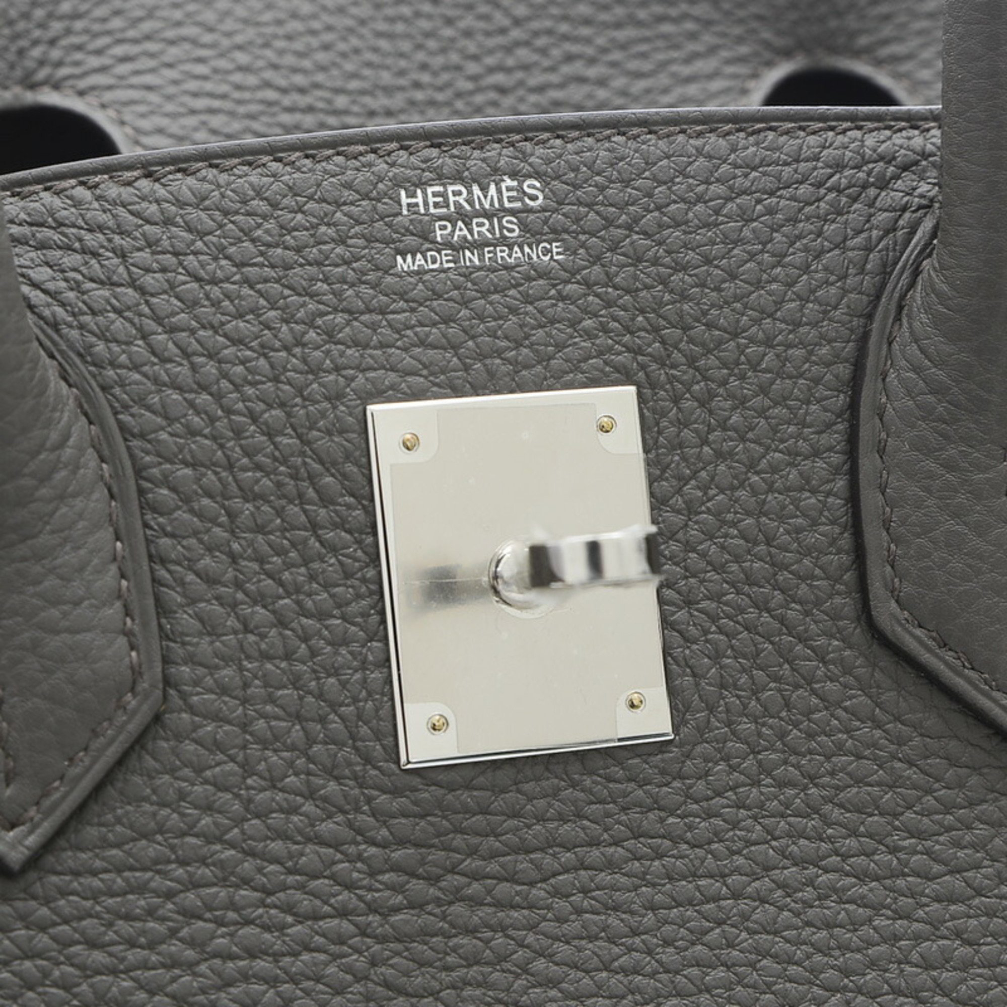 Hermes Birkin 30 Handbag Togo Ethane Silver Hardware U Engraved