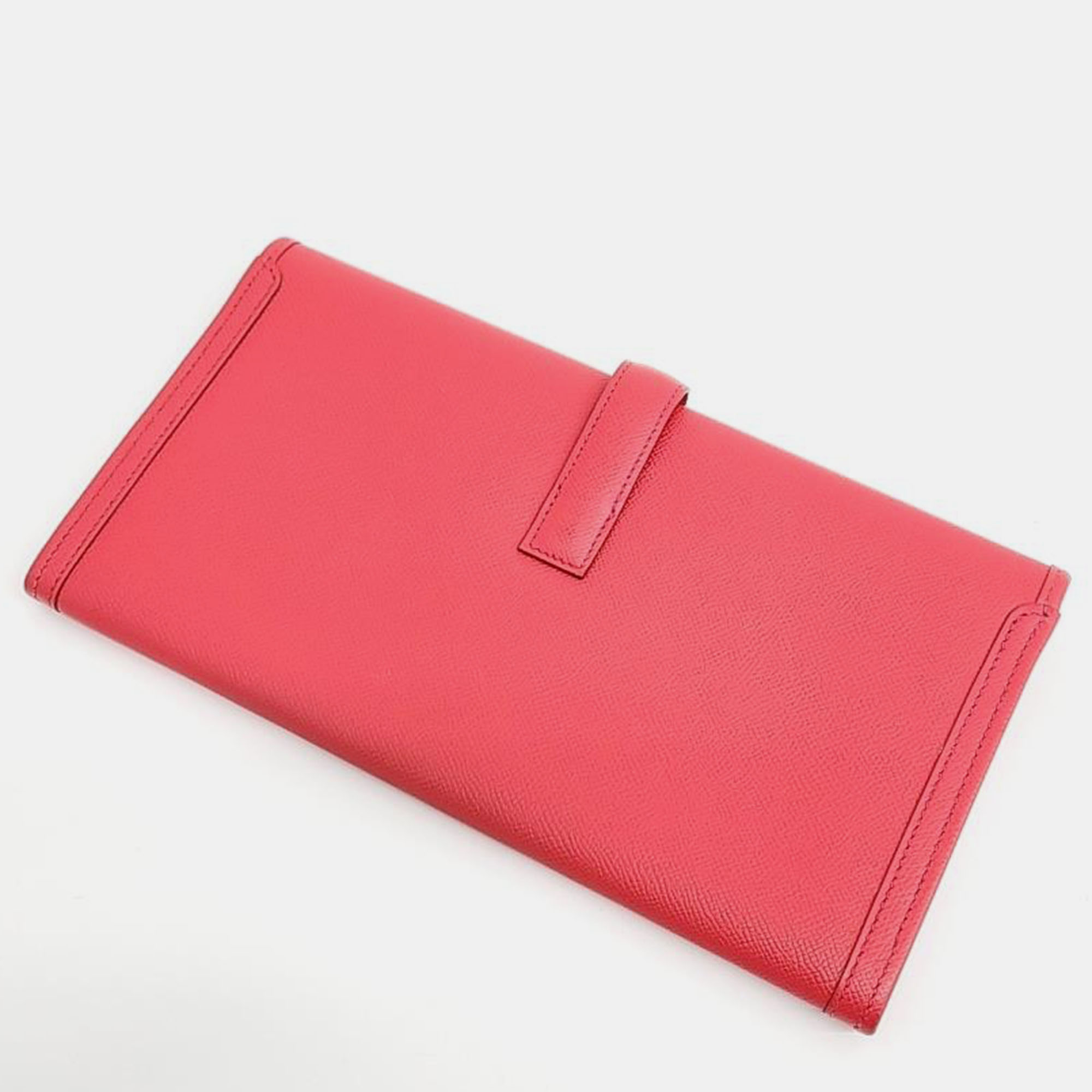 Hermes Leather Red Jige Clutch (X)