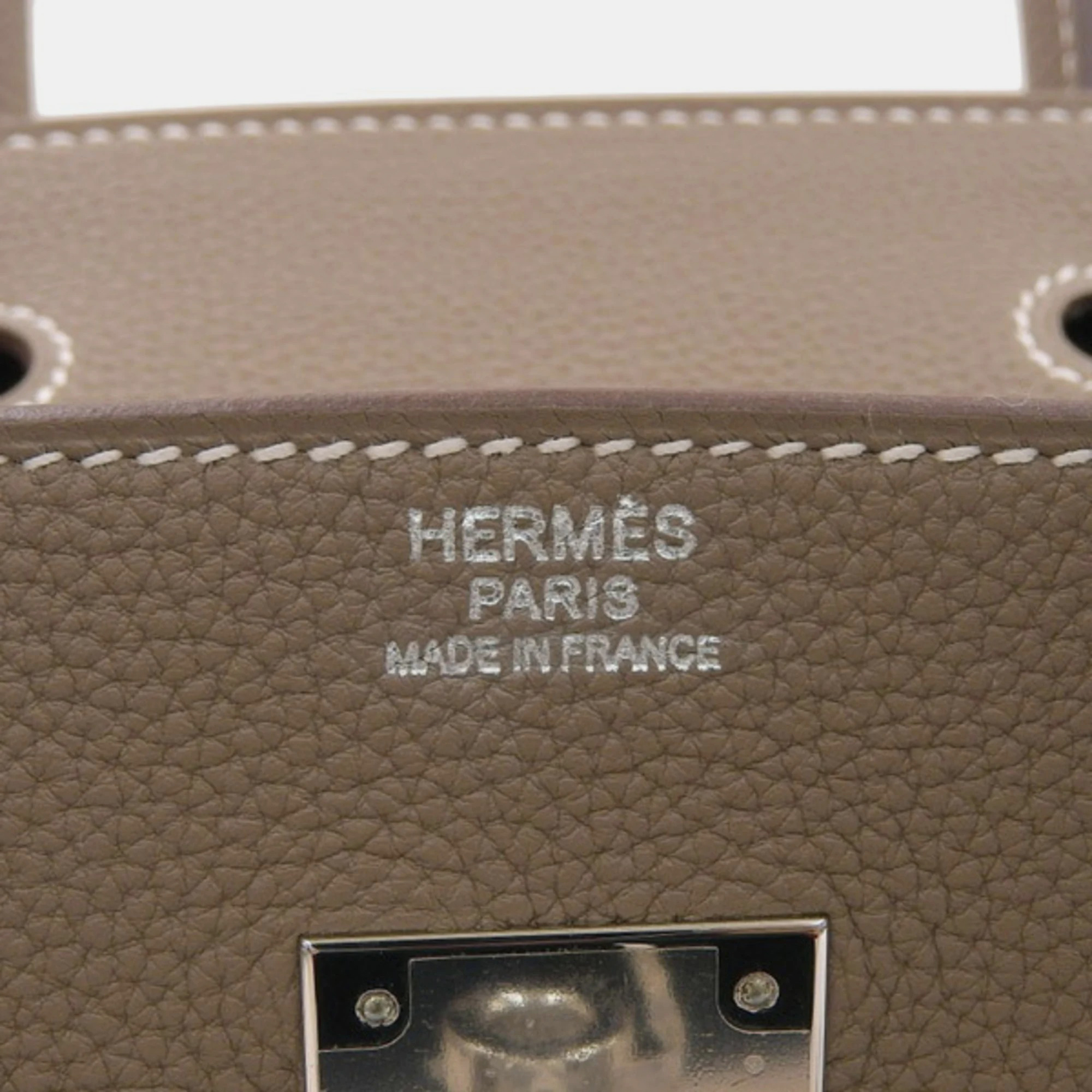 HERMES Togo Birkin 30 Handbag Greige Ladies