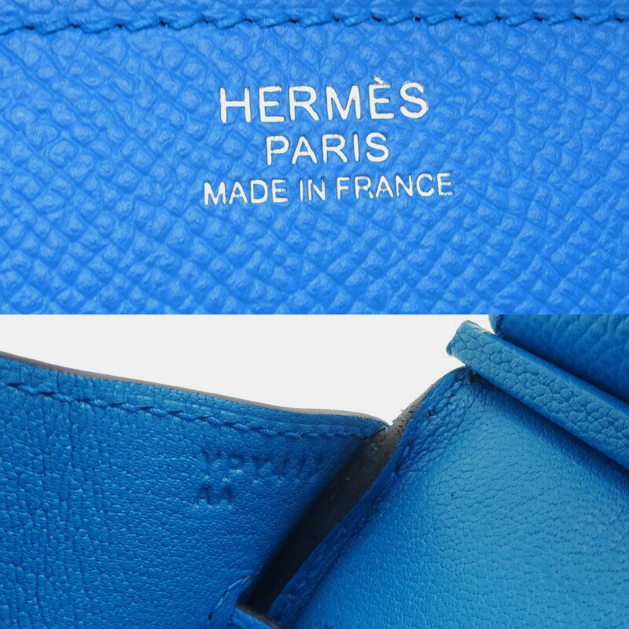Hermes Blue Epsom Leather Birkin 30 Tote Bag