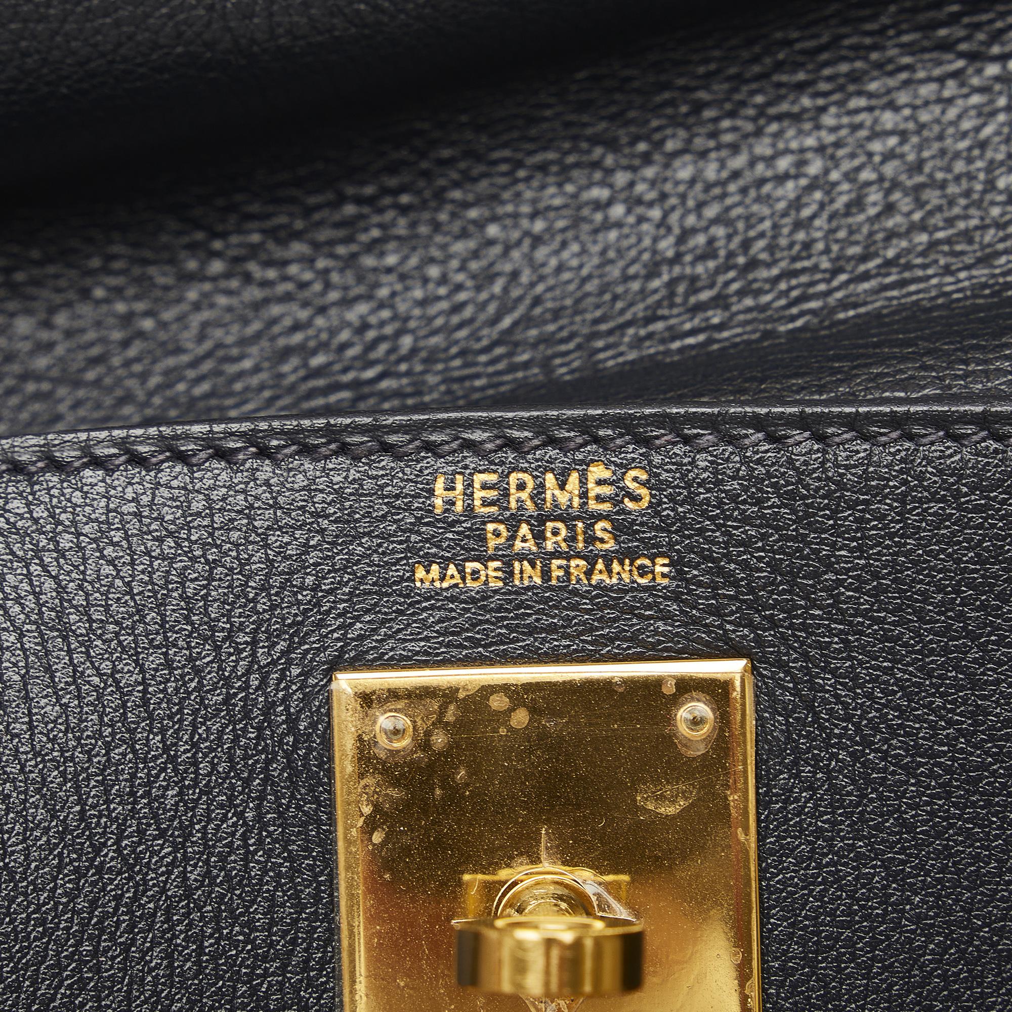 Hermes Black 1997 Evercolor Kelly 32