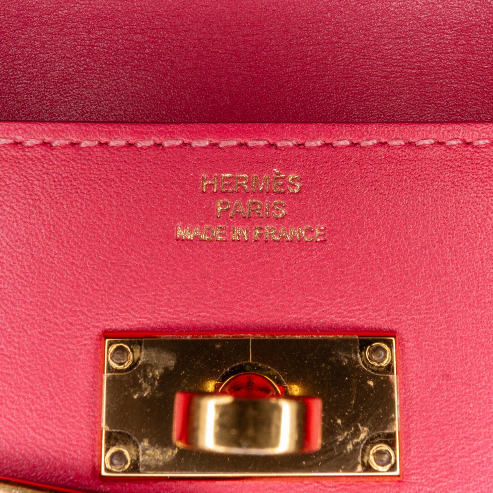 Hermes Pink Swift Kelly Classic Wallet