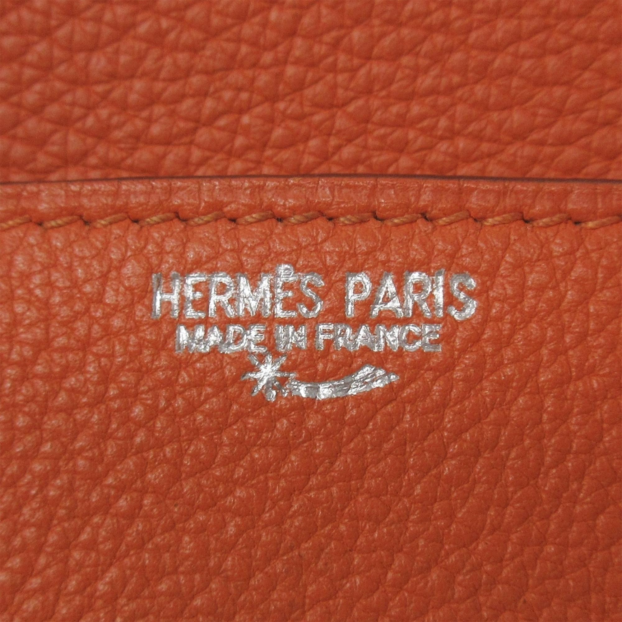Hermes Orange 2012 Togo Birkin Retourne 35