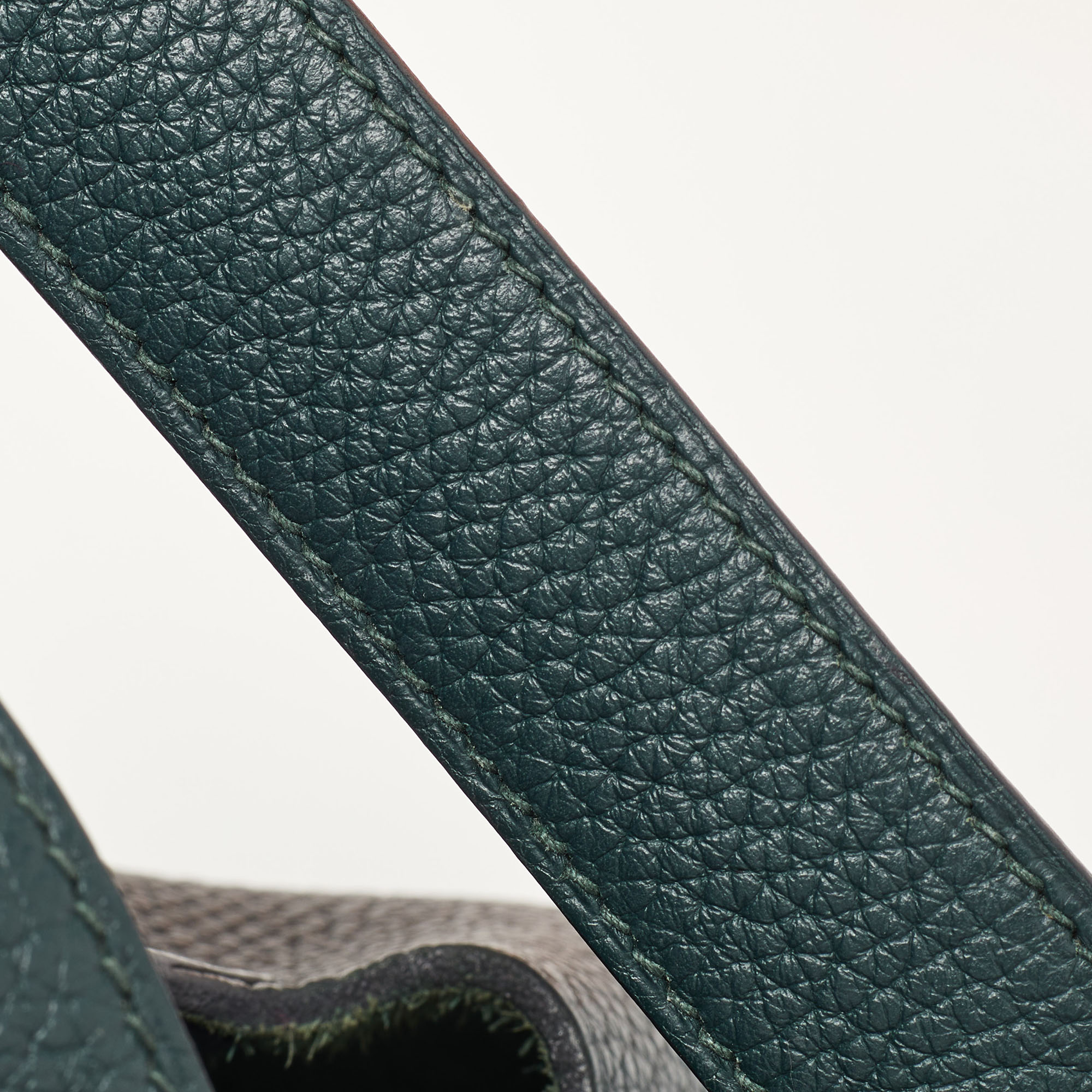 Hermes Vert Cypress Taurillon Clemence Leather Picotin Lock 18 Bag